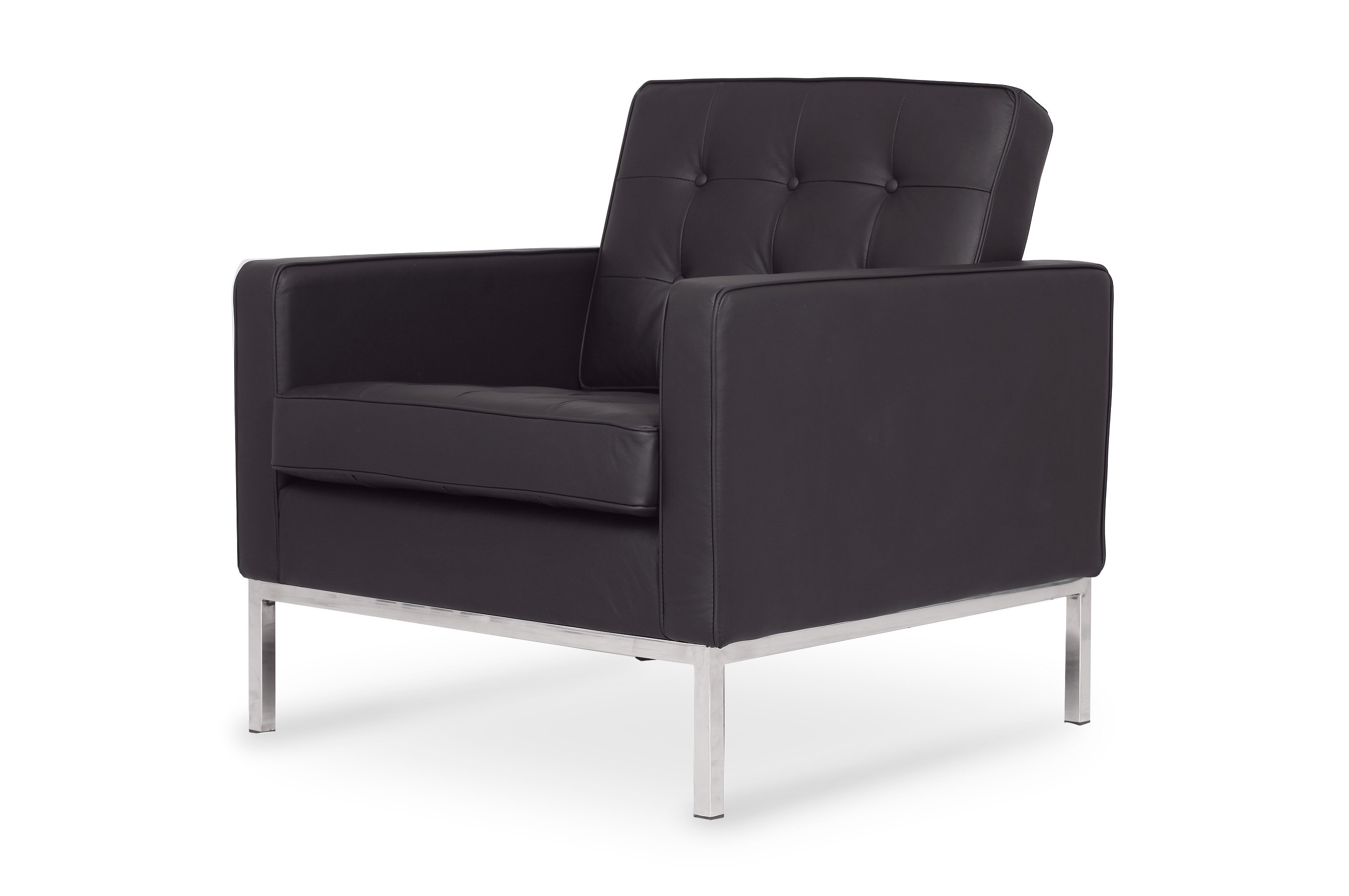 Replica Florence Knoll Armchair – Black Leather 2