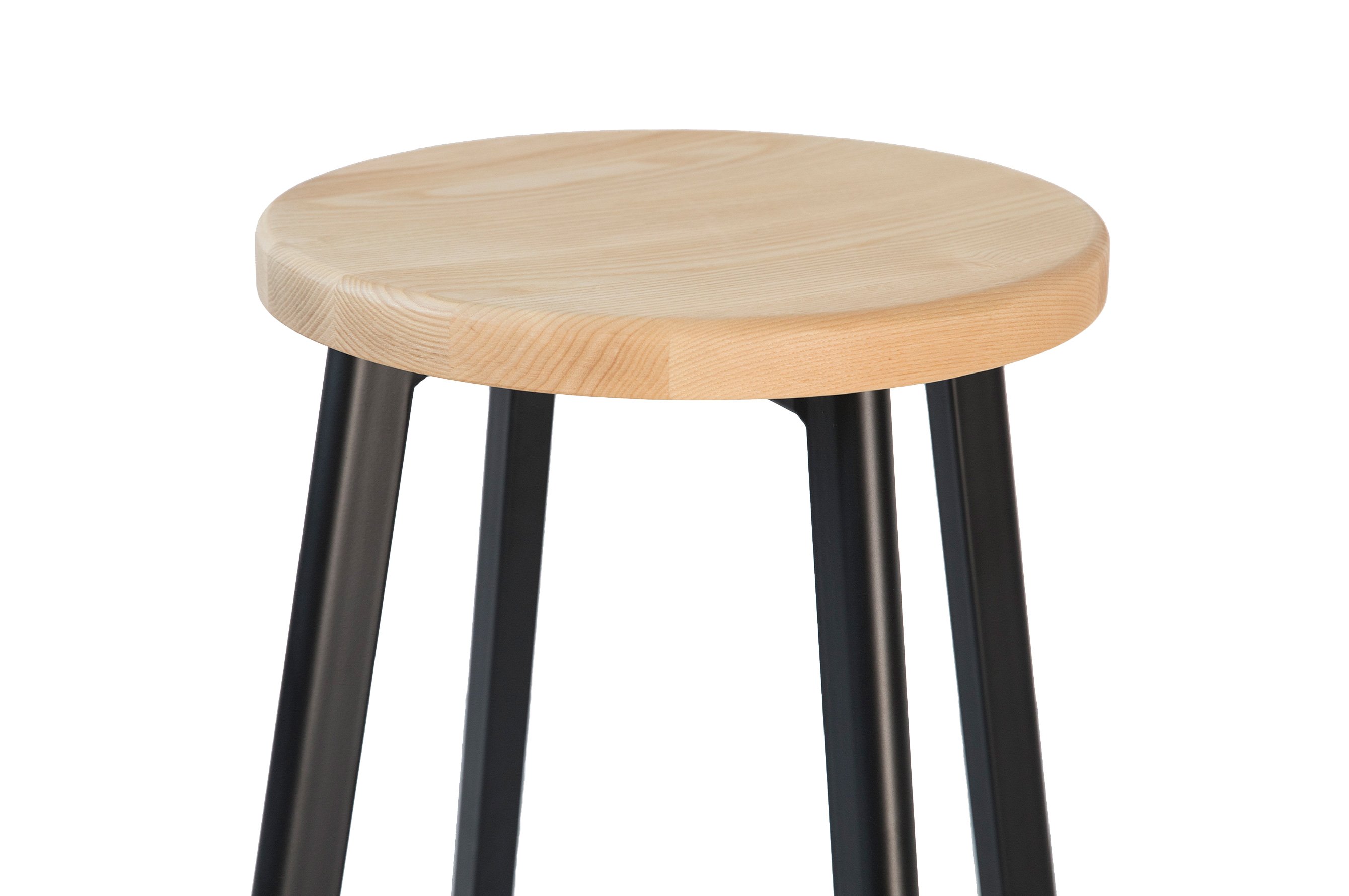Jonty Stool 46cm – Matt Black / Ash Wood Seat 4