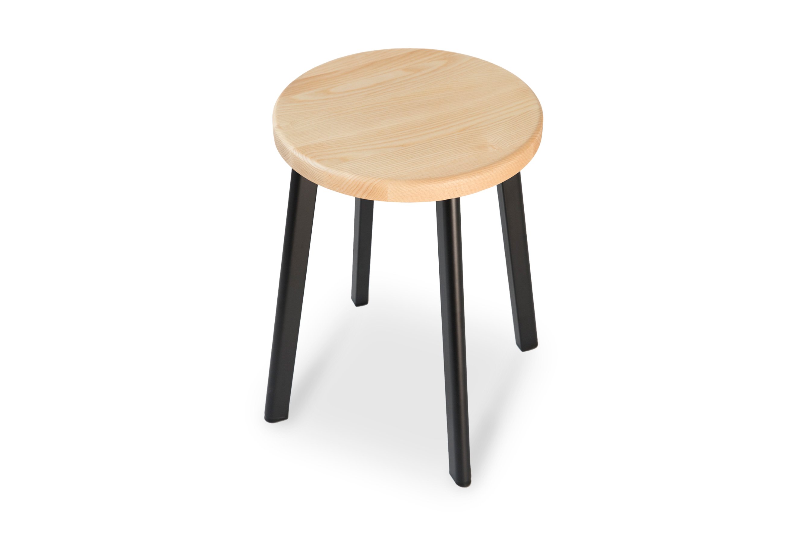 Jonty Stool 46cm – Matt Black / Ash Wood Seat 3