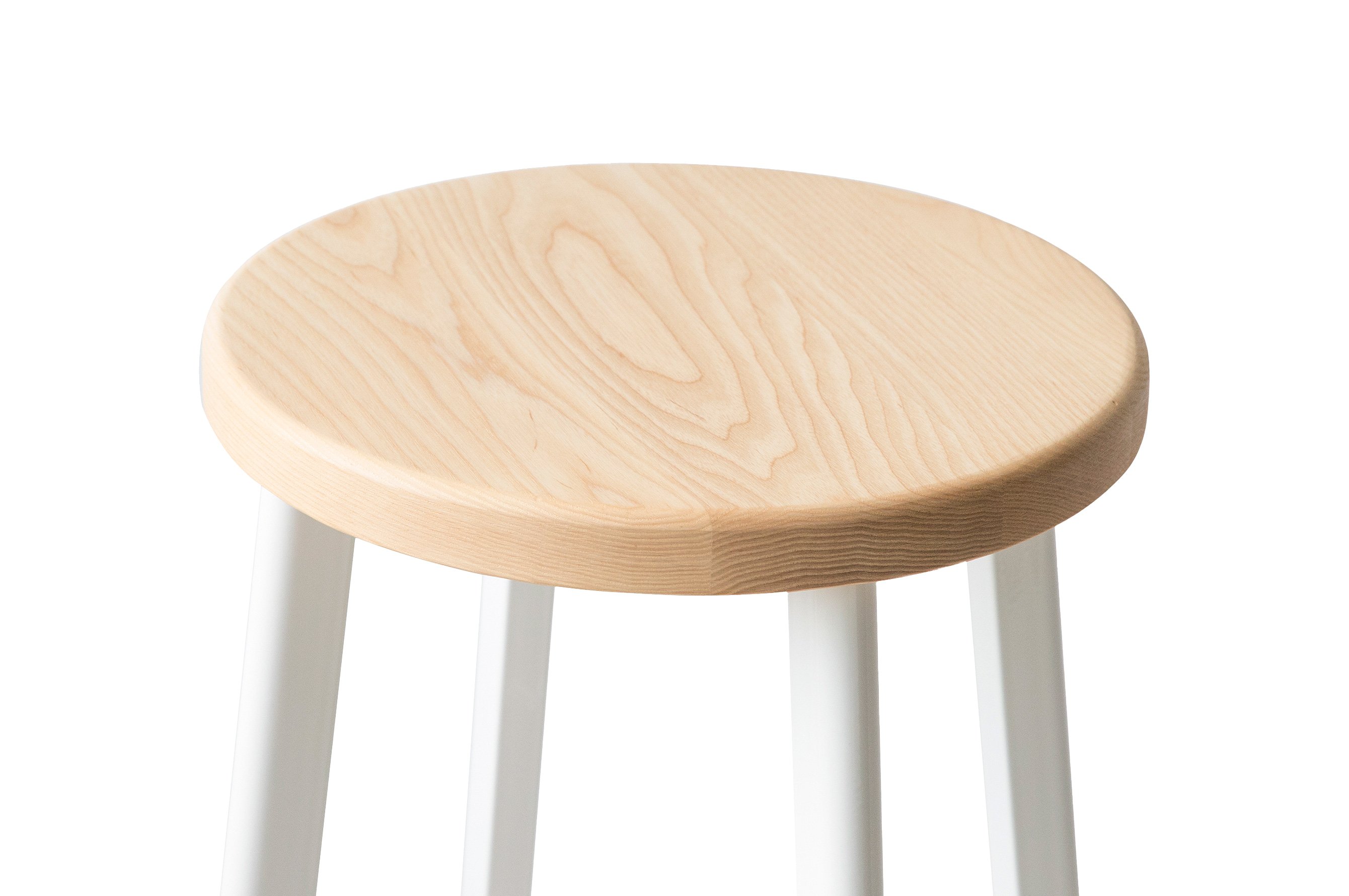 Jonty Stool 46cm – White / Ash Wood Seat 4