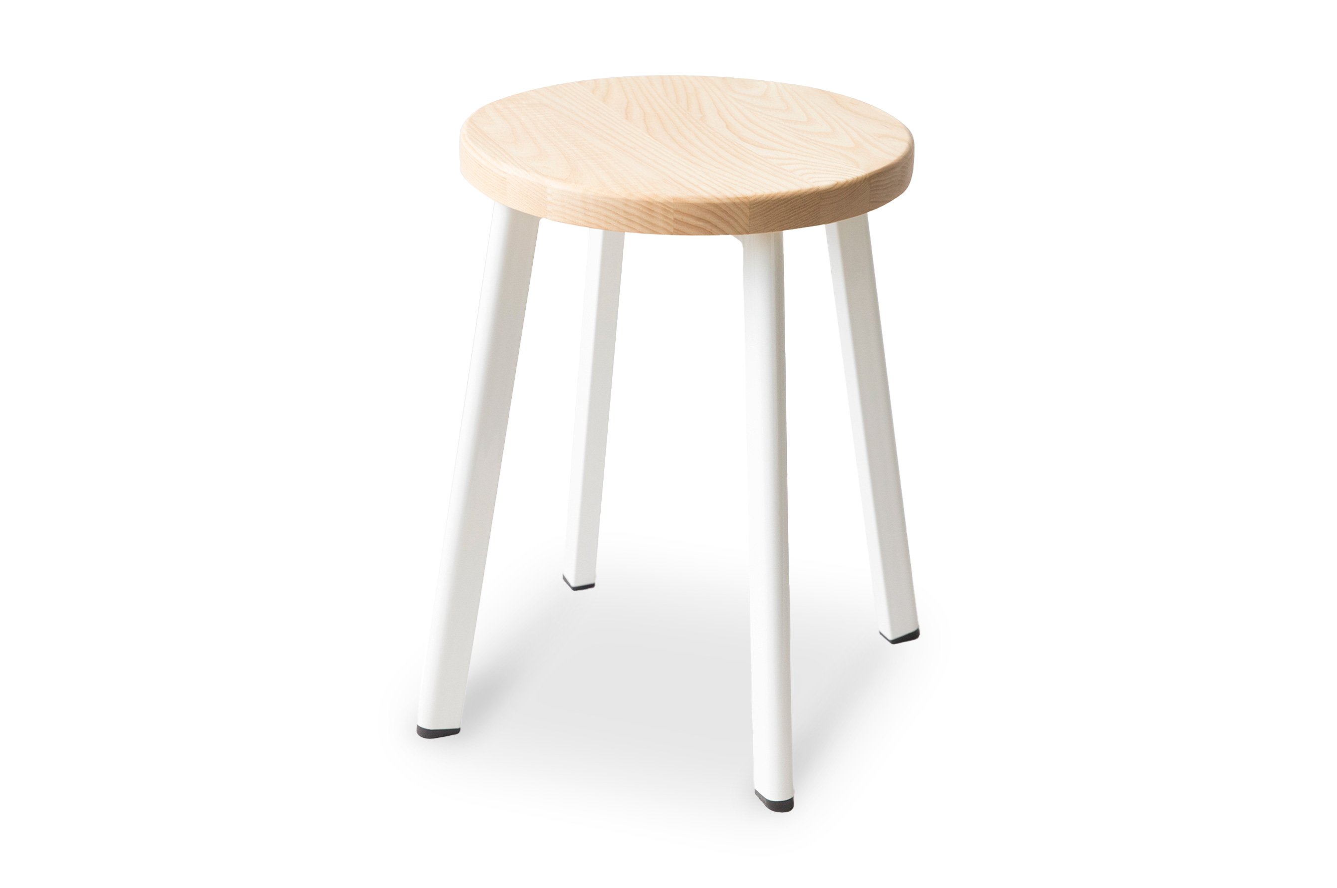 Jonty Stool 46cm – White / Ash Wood Seat 3