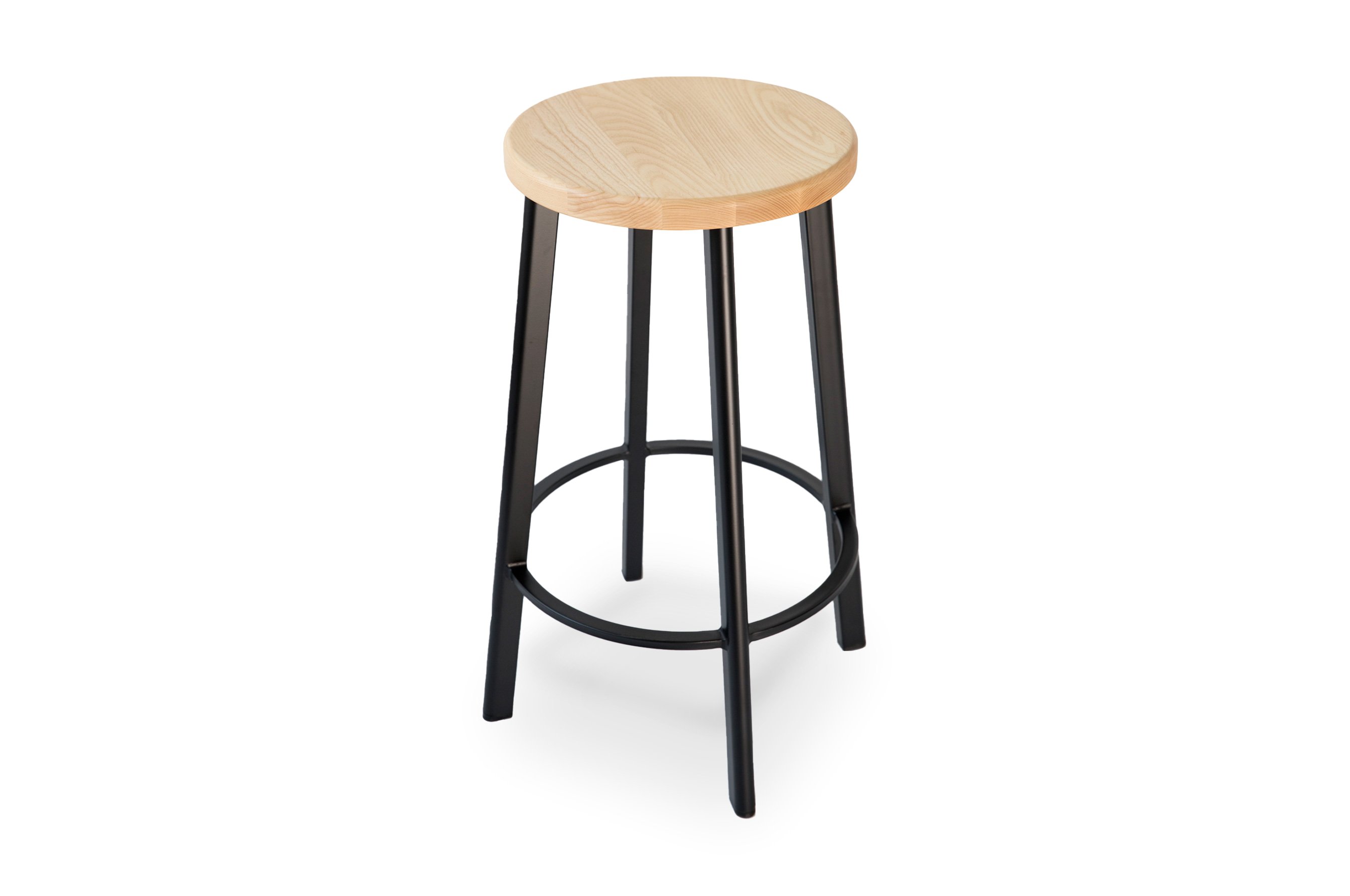 Jonty Barstool 66cm – Matt Black / Ash Wood Seat 3