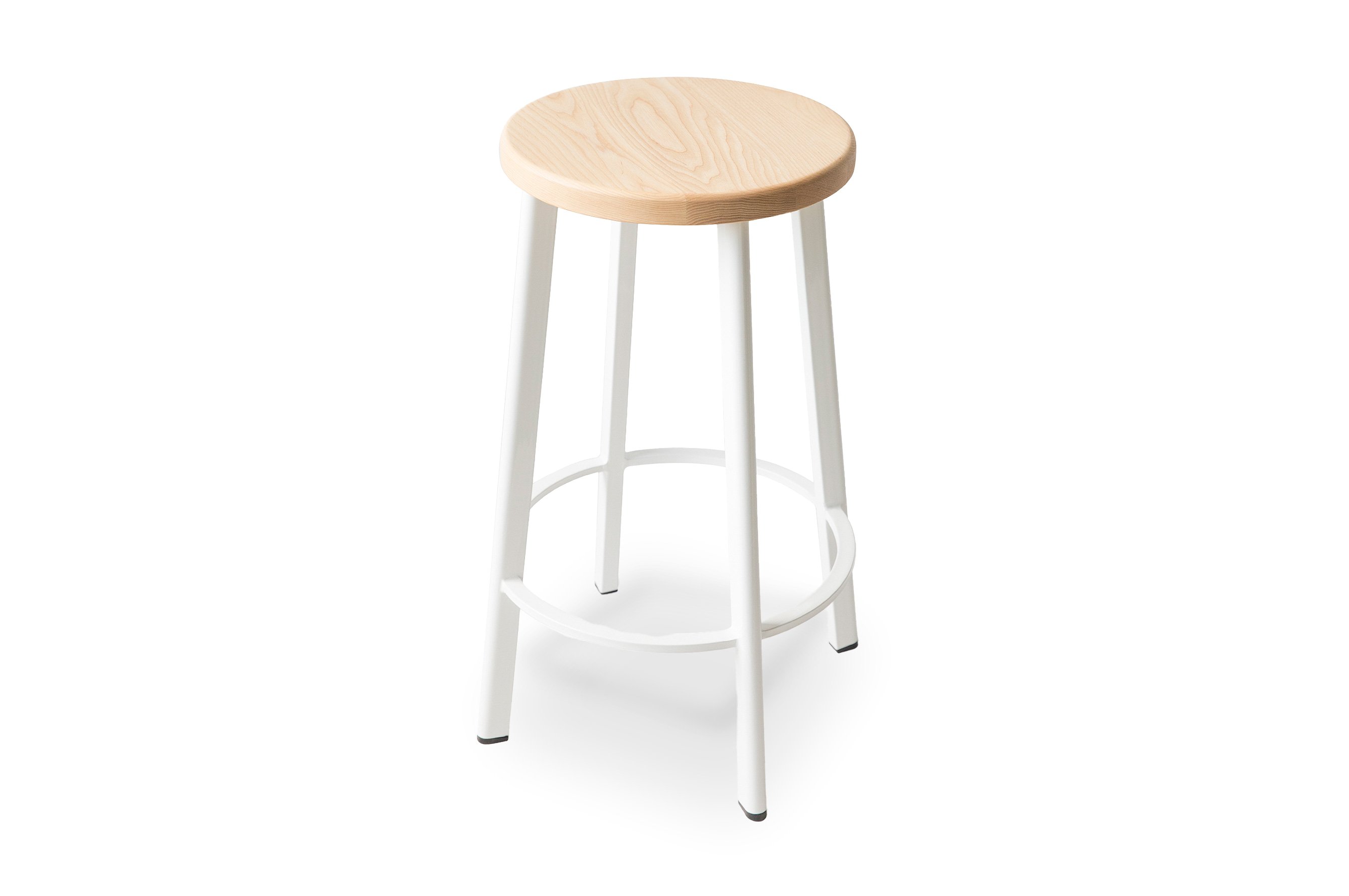 Jonty Barstool 66cm – White / Ash Wood Seat 3