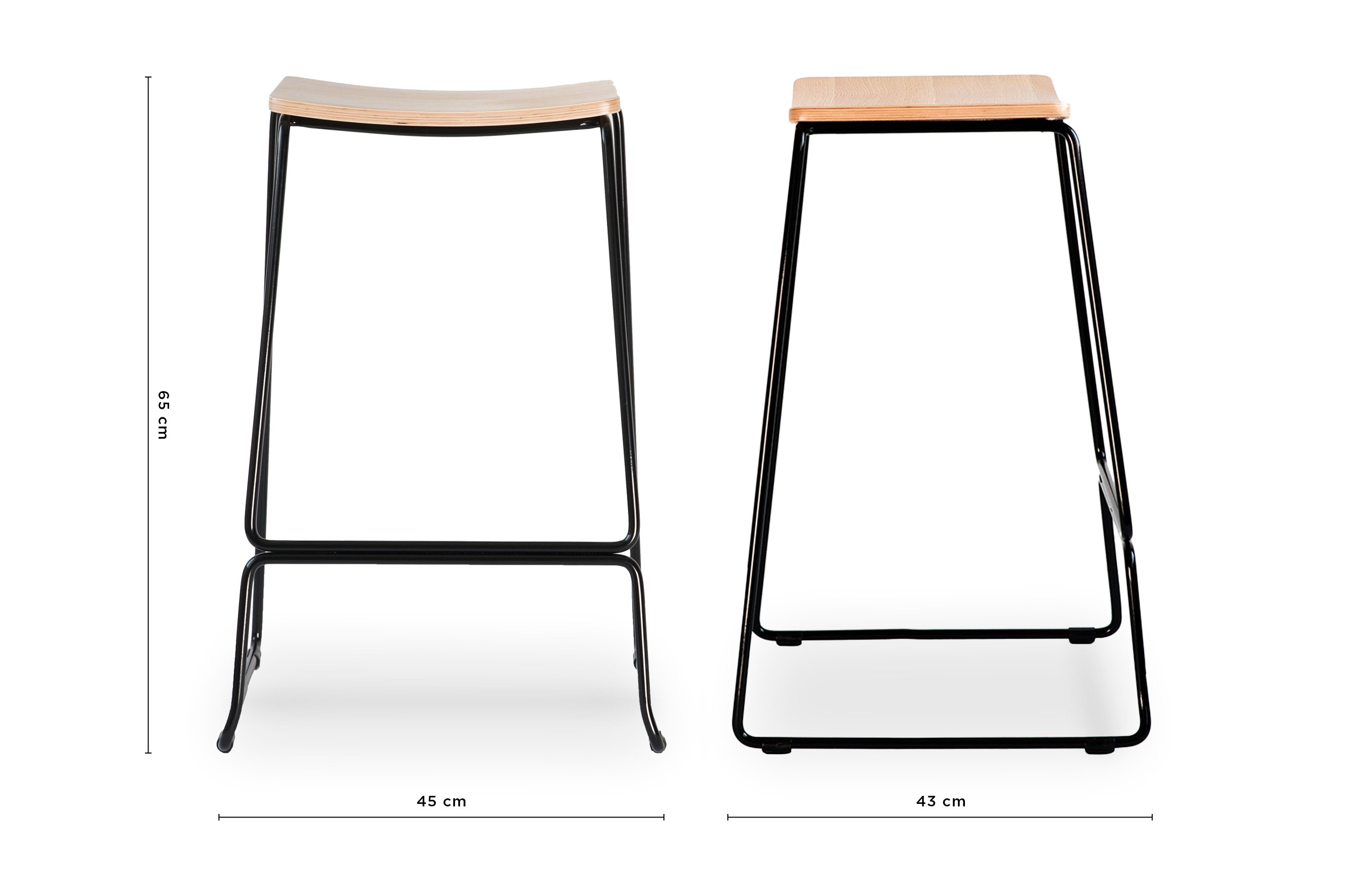 Loft Barstool 65cm – Black 5