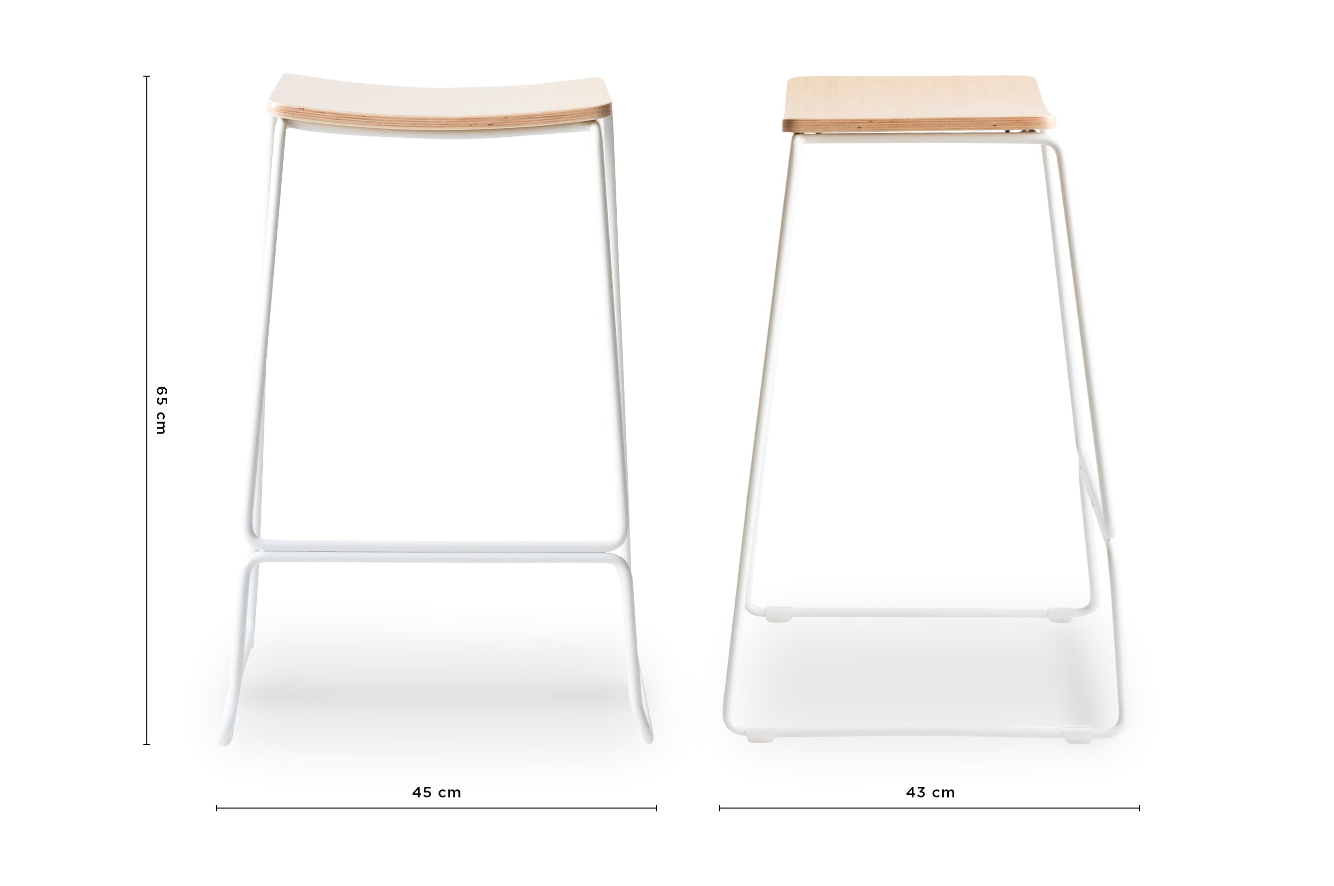 Loft Barstool 65cm – White 5