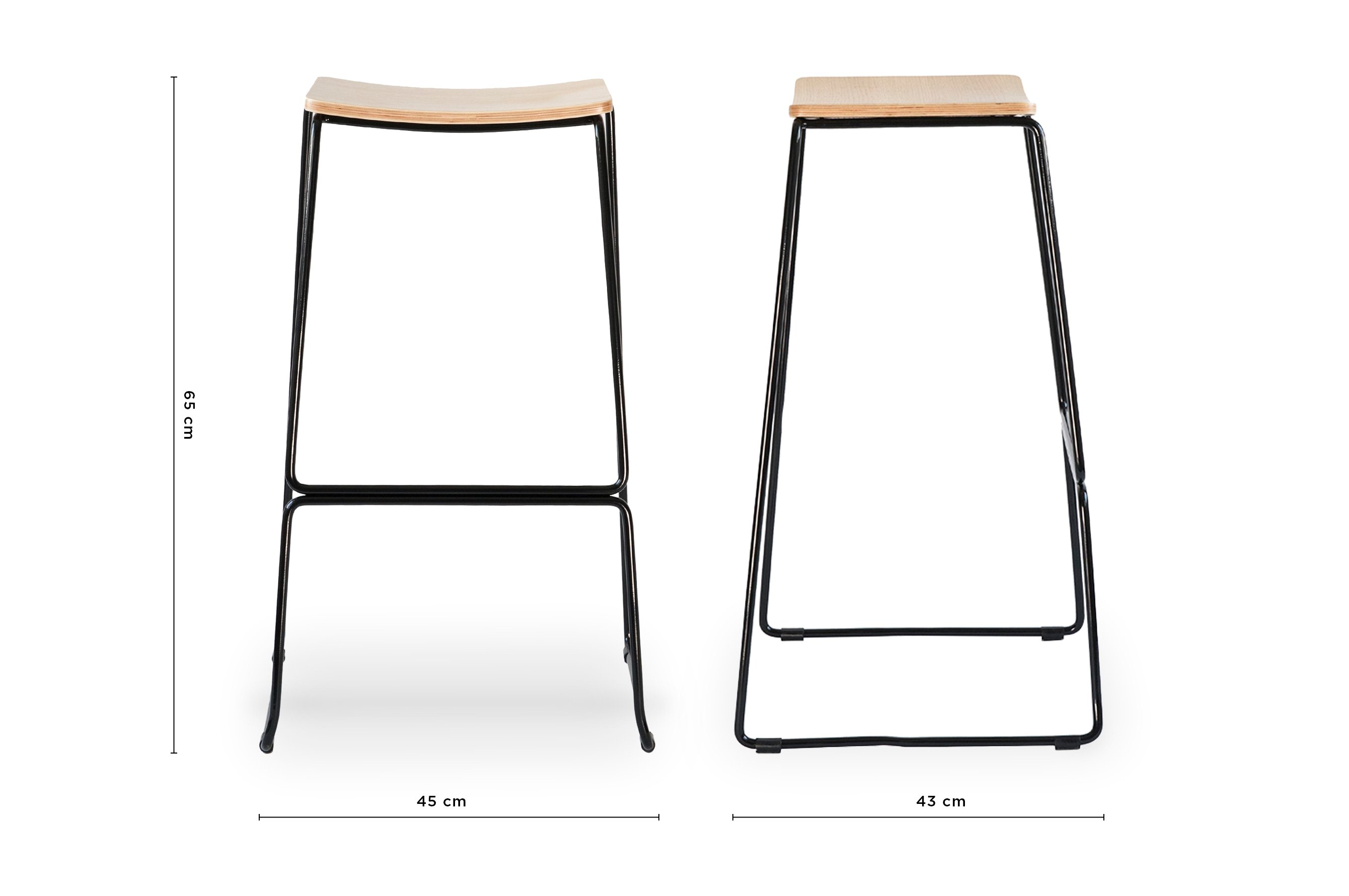 Loft Barstool 75cm – Black 5