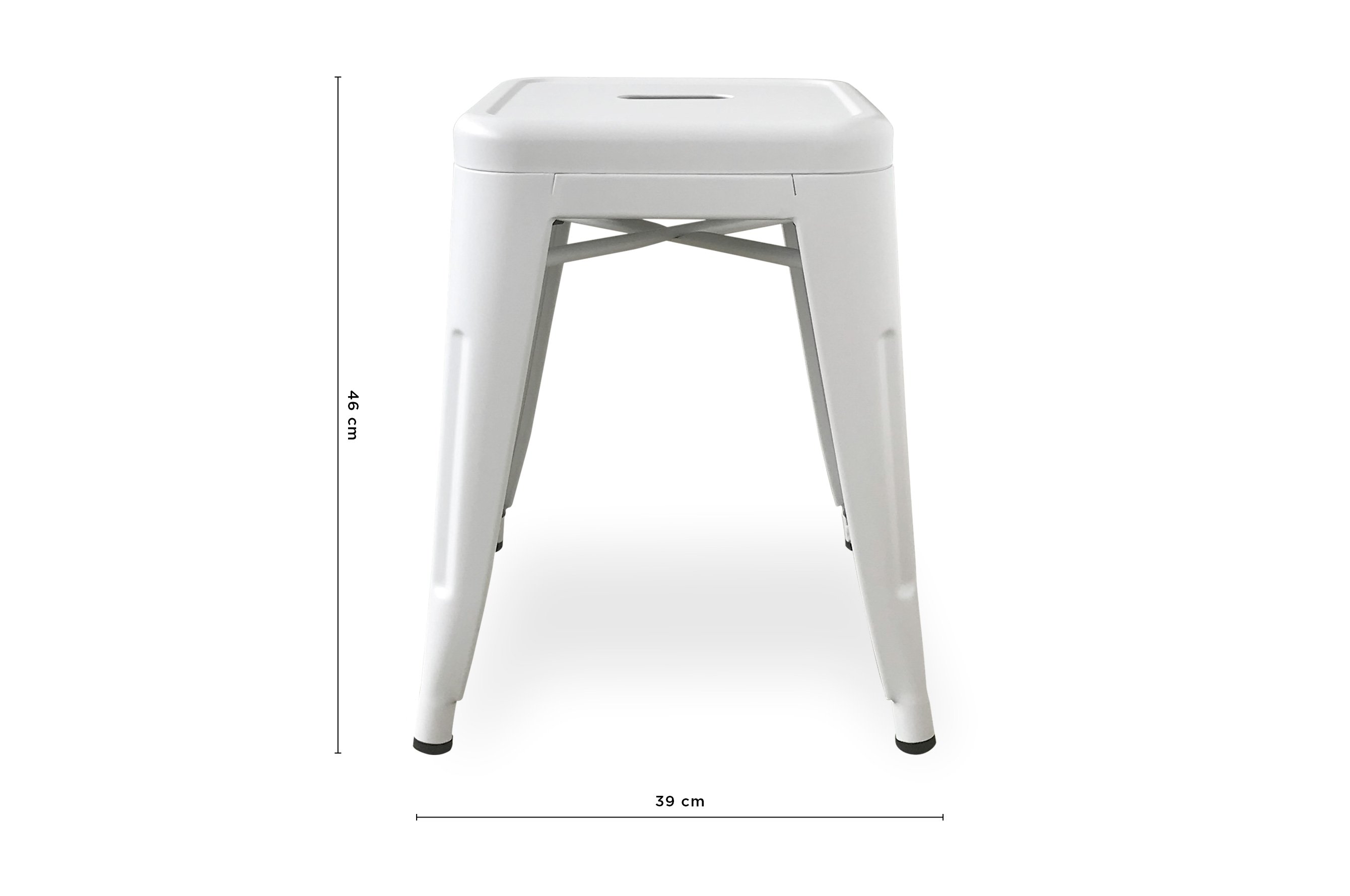 Amelie Stool 46cm – Matt White 4
