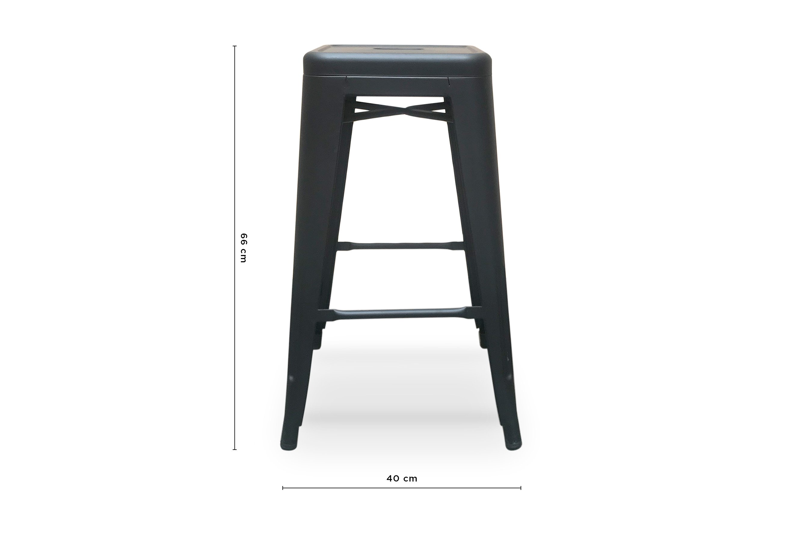 Amelie Stool 66cm – Matt Black 4