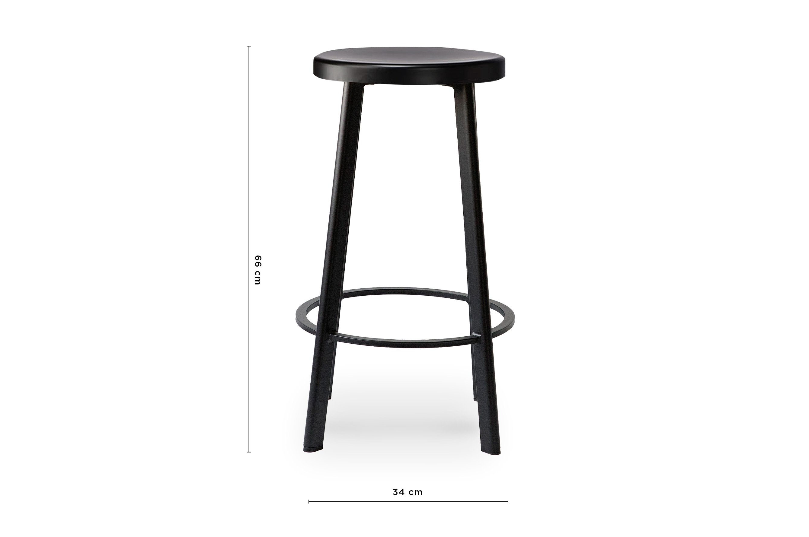 Jonty Barstool 66cm – Matt Black 5