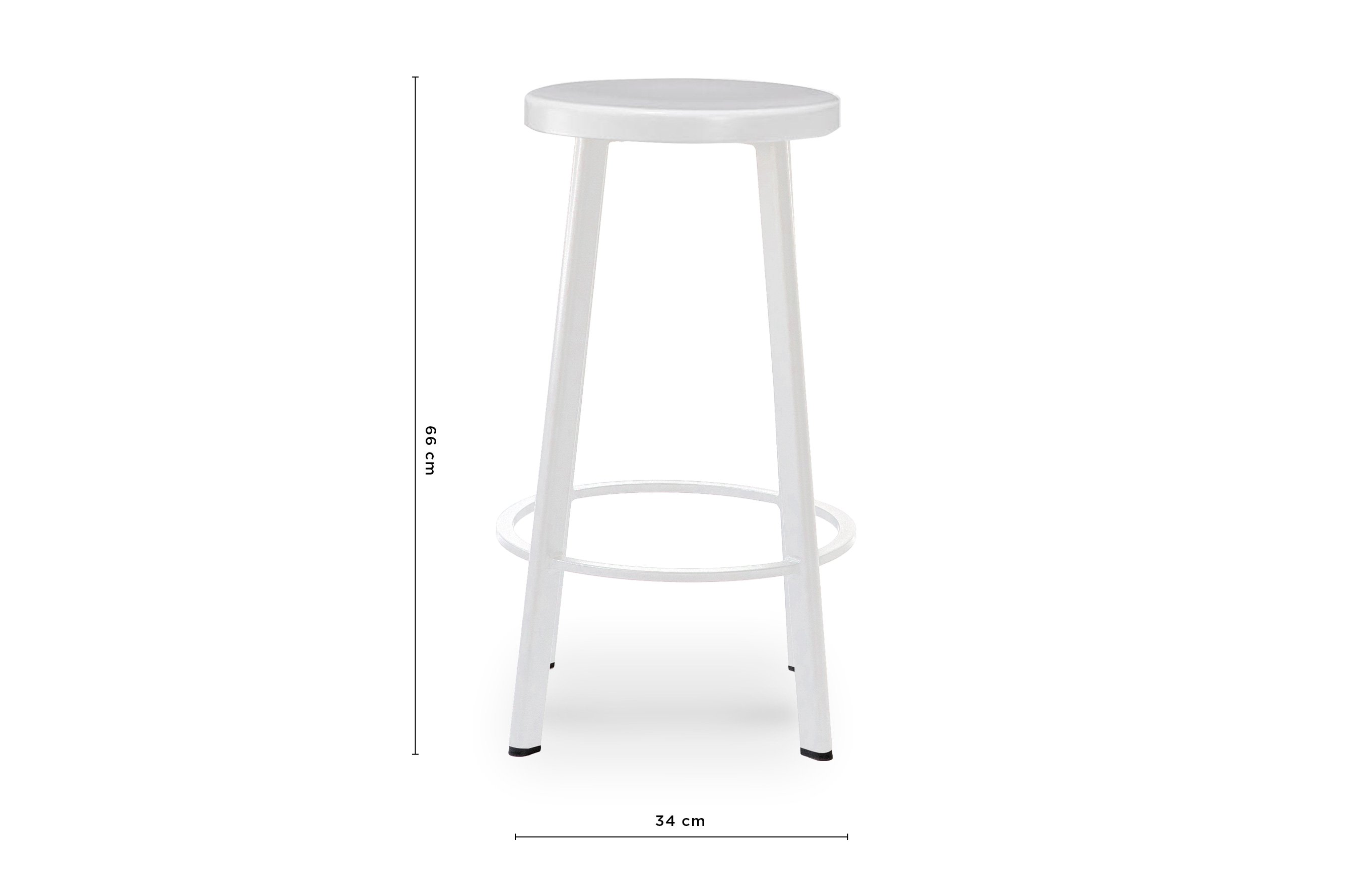 Jonty Barstool 66cm – Matt White 3