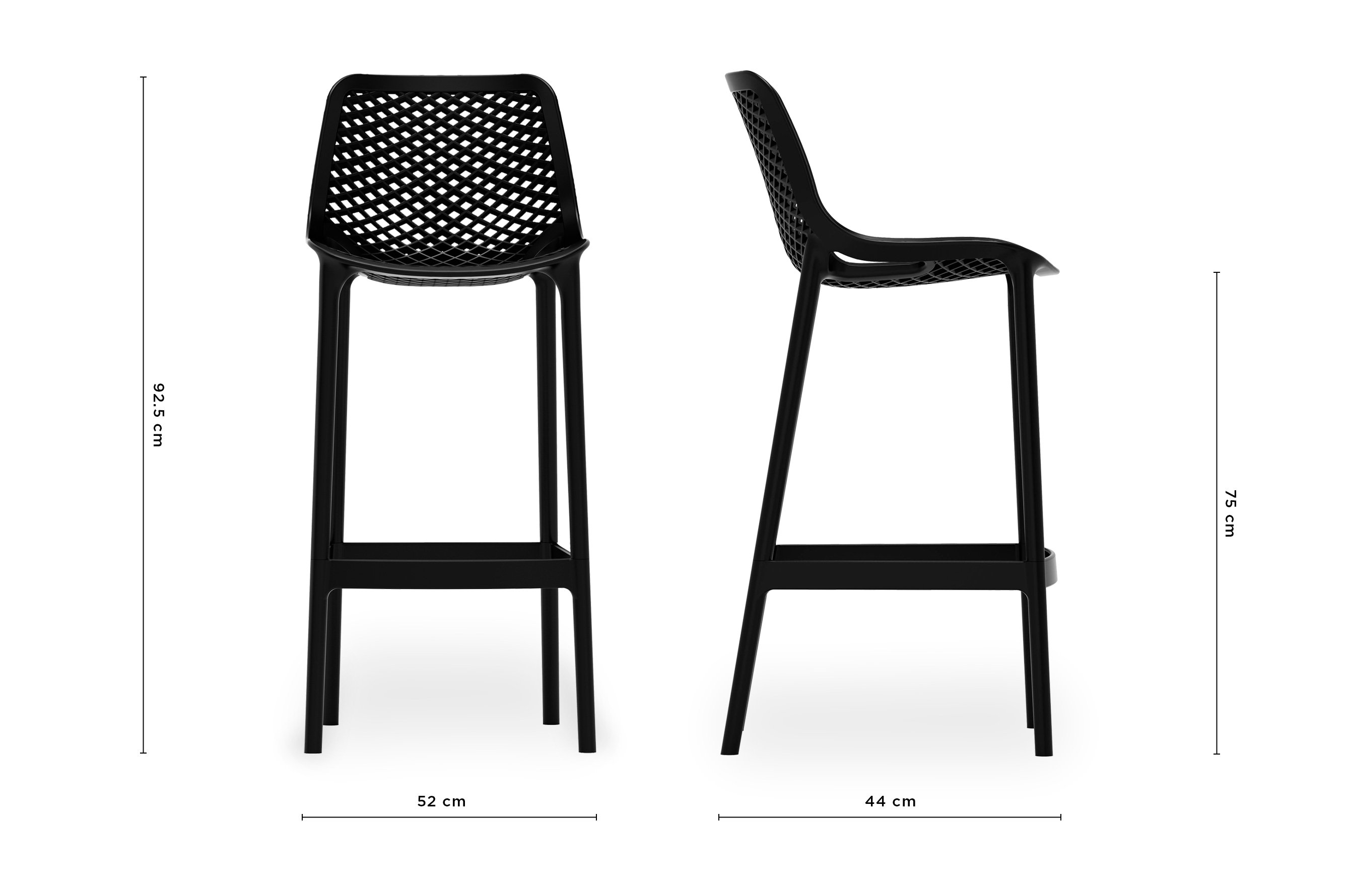 Soprano Barstool 75cm – Black 4
