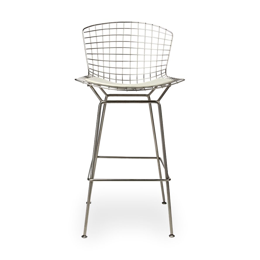 Replica Harry Bertoia Barstool 76 cm – White Seat 9