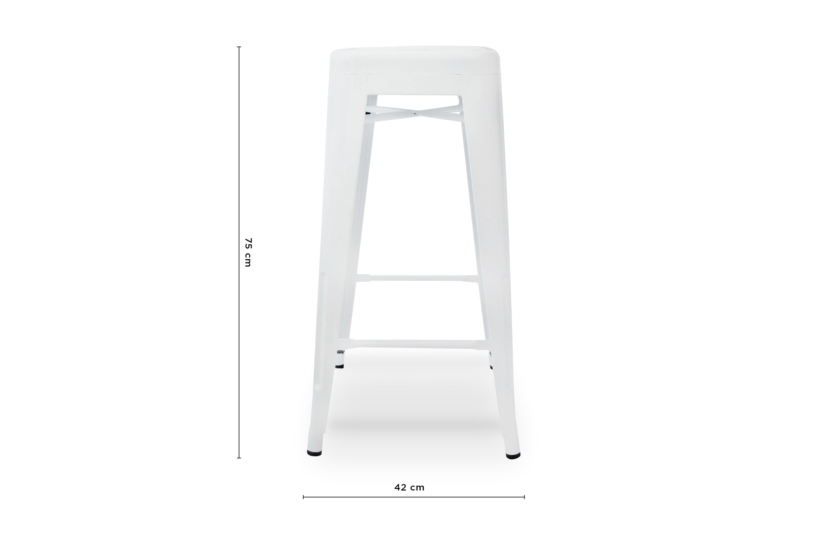 Amelie Stool 75cm – White 4
