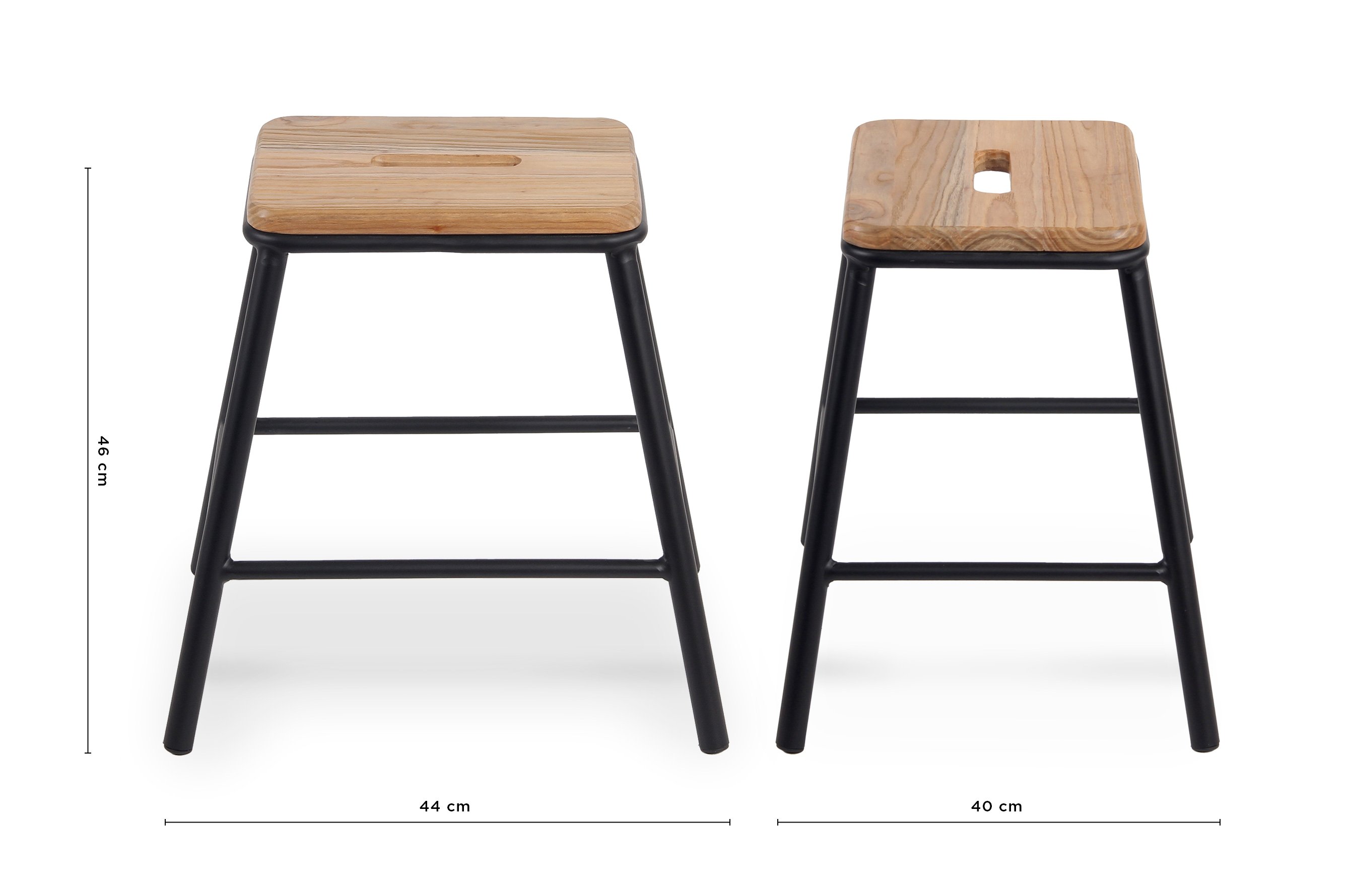 York Stool 46cm – Matt Black 5