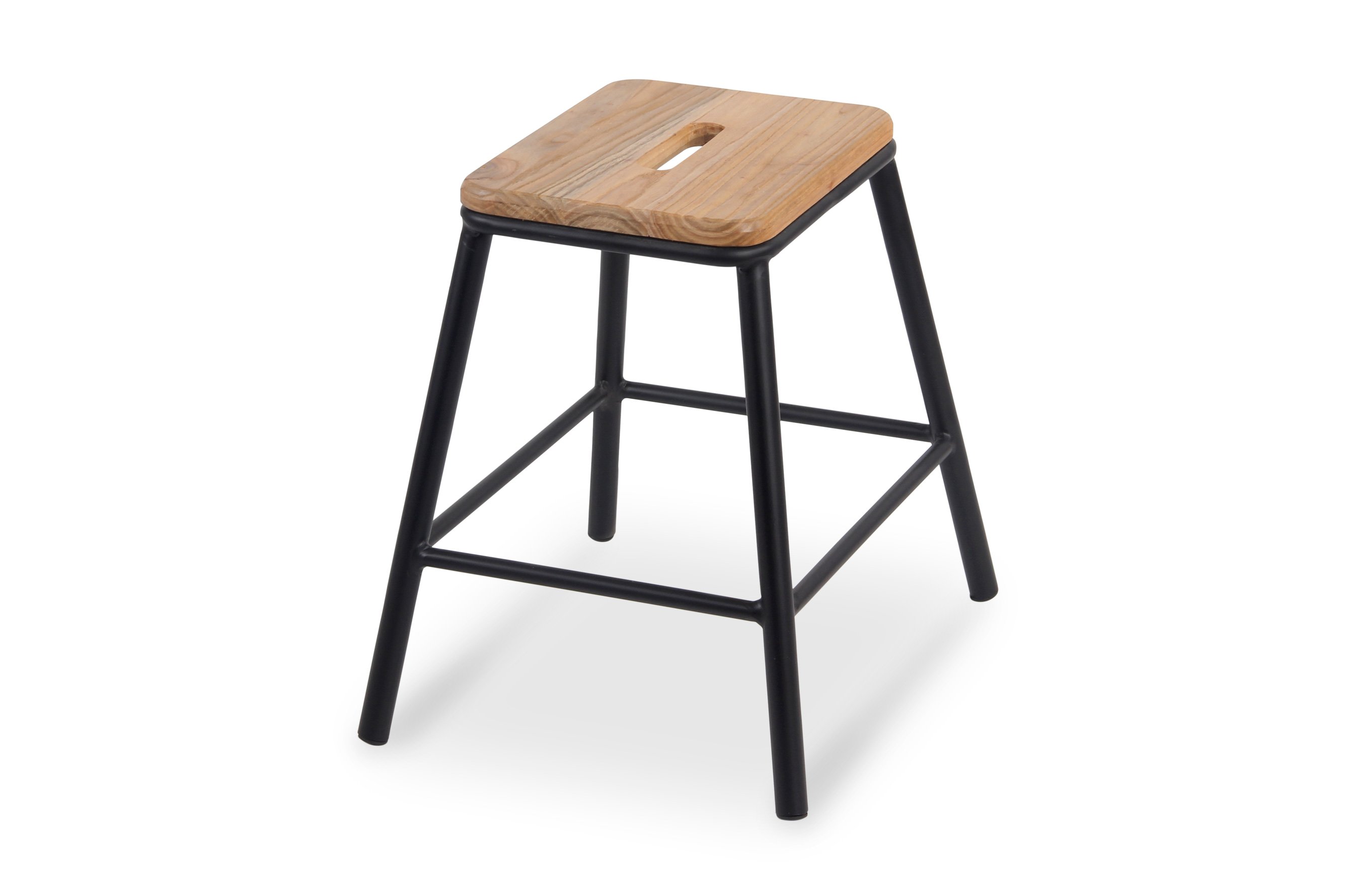 York Stool 46cm – Matt Black 2