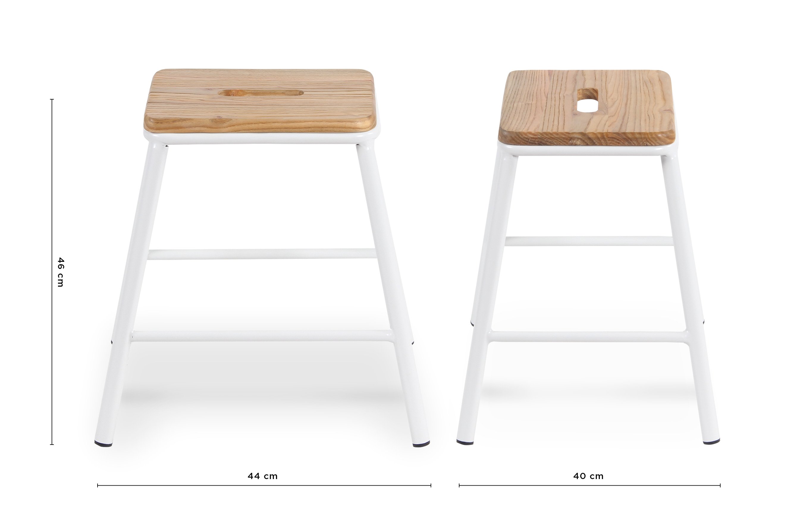 York Stool 46cm – Matt White 5