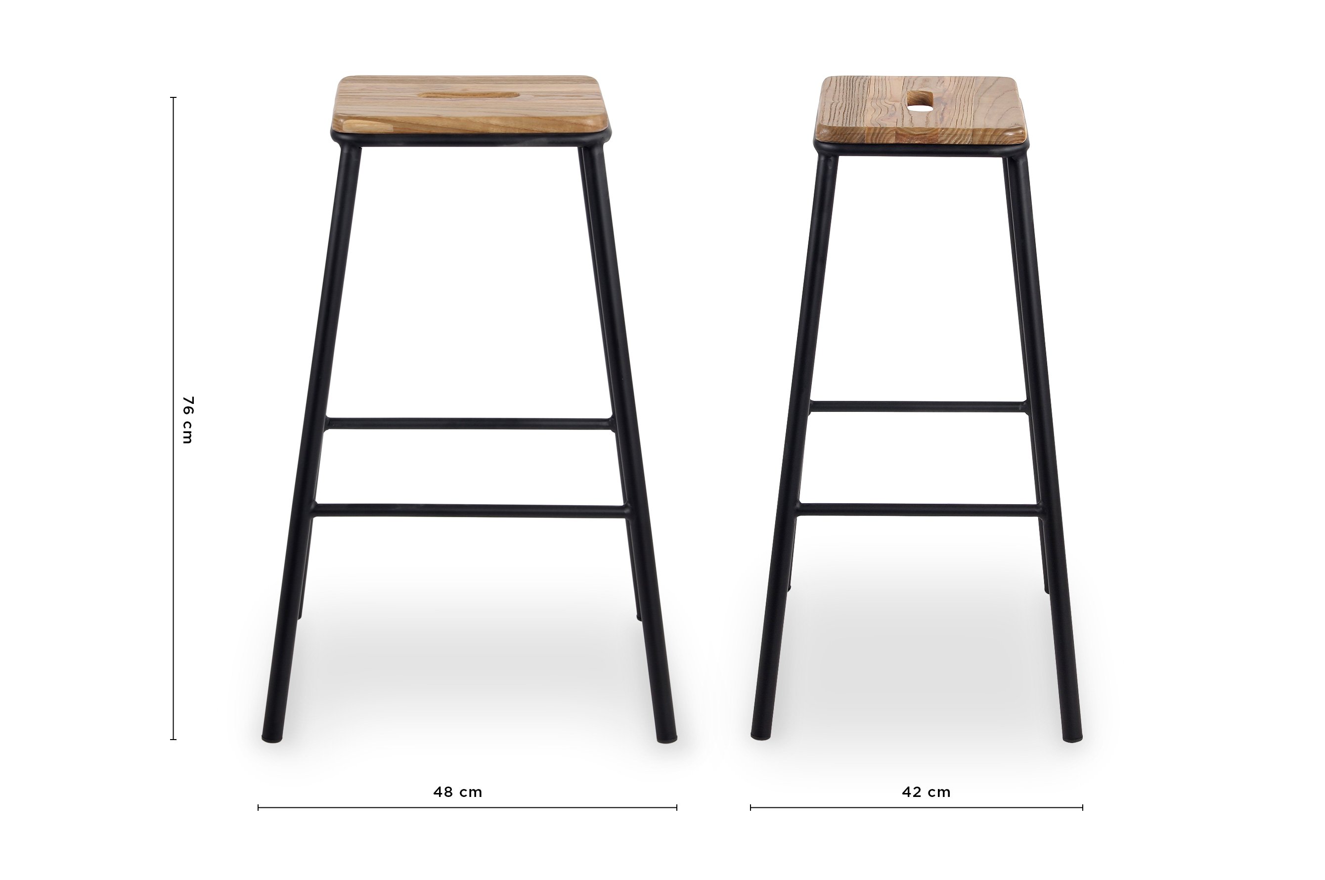 York Barstool 76cm – Matt Black 4