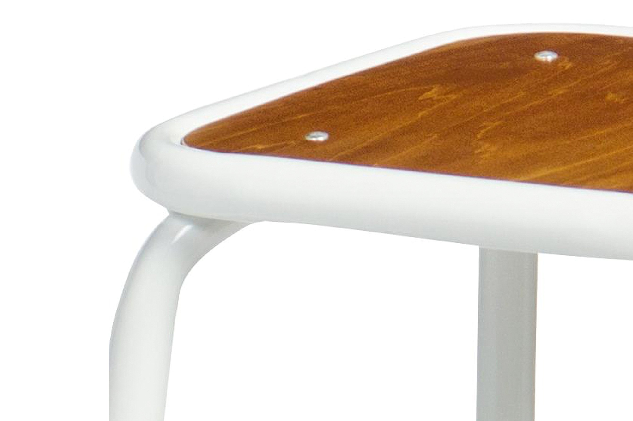 École Bistro Barstool 75cm – White / Maple Top 3