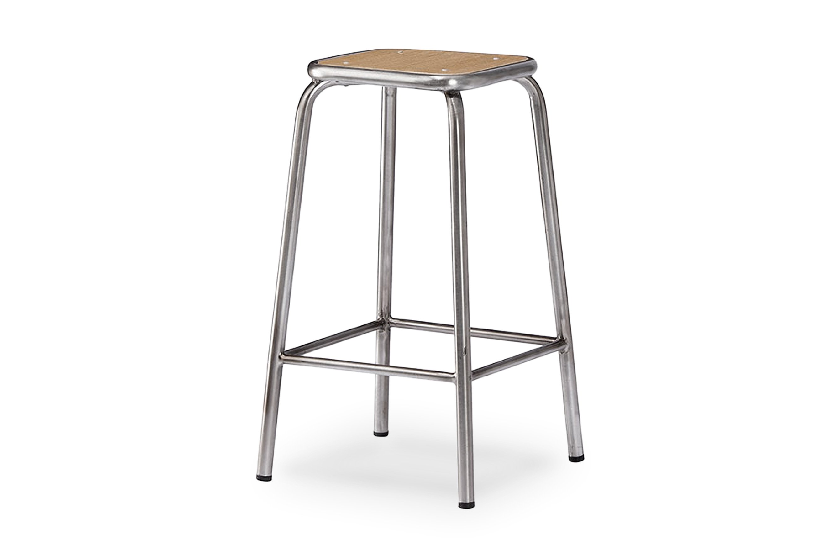 École Bistro Barstool 65cm – Gunmetal / Natural Top 2