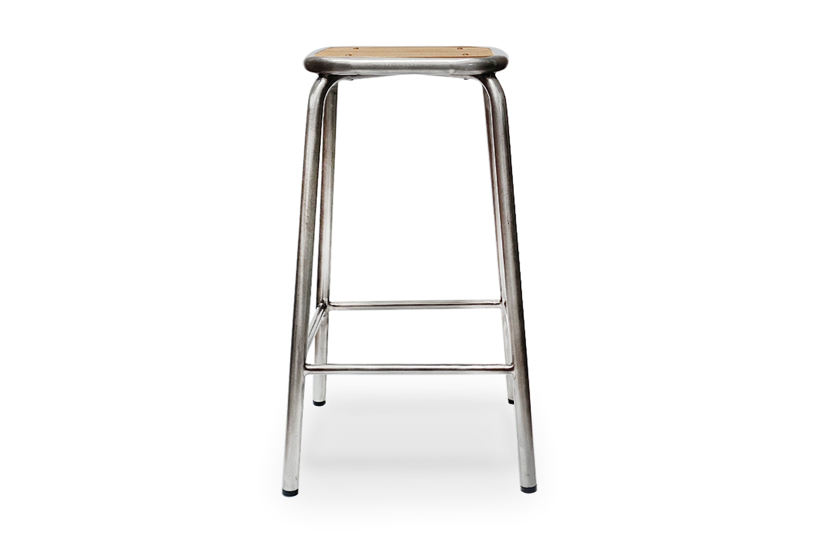 École Bistro Barstool 65cm – Gunmetal / Natural Top 1