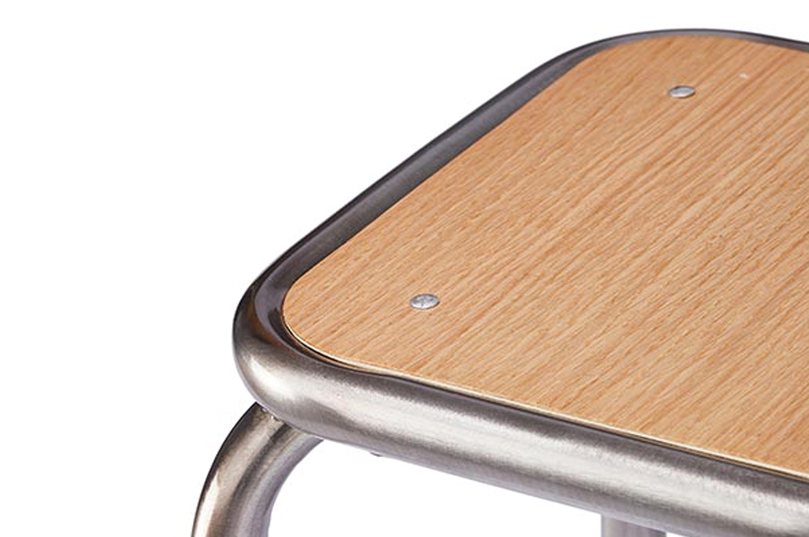 École Bistro Barstool 75cm – Gunmetal / Natural Top 3