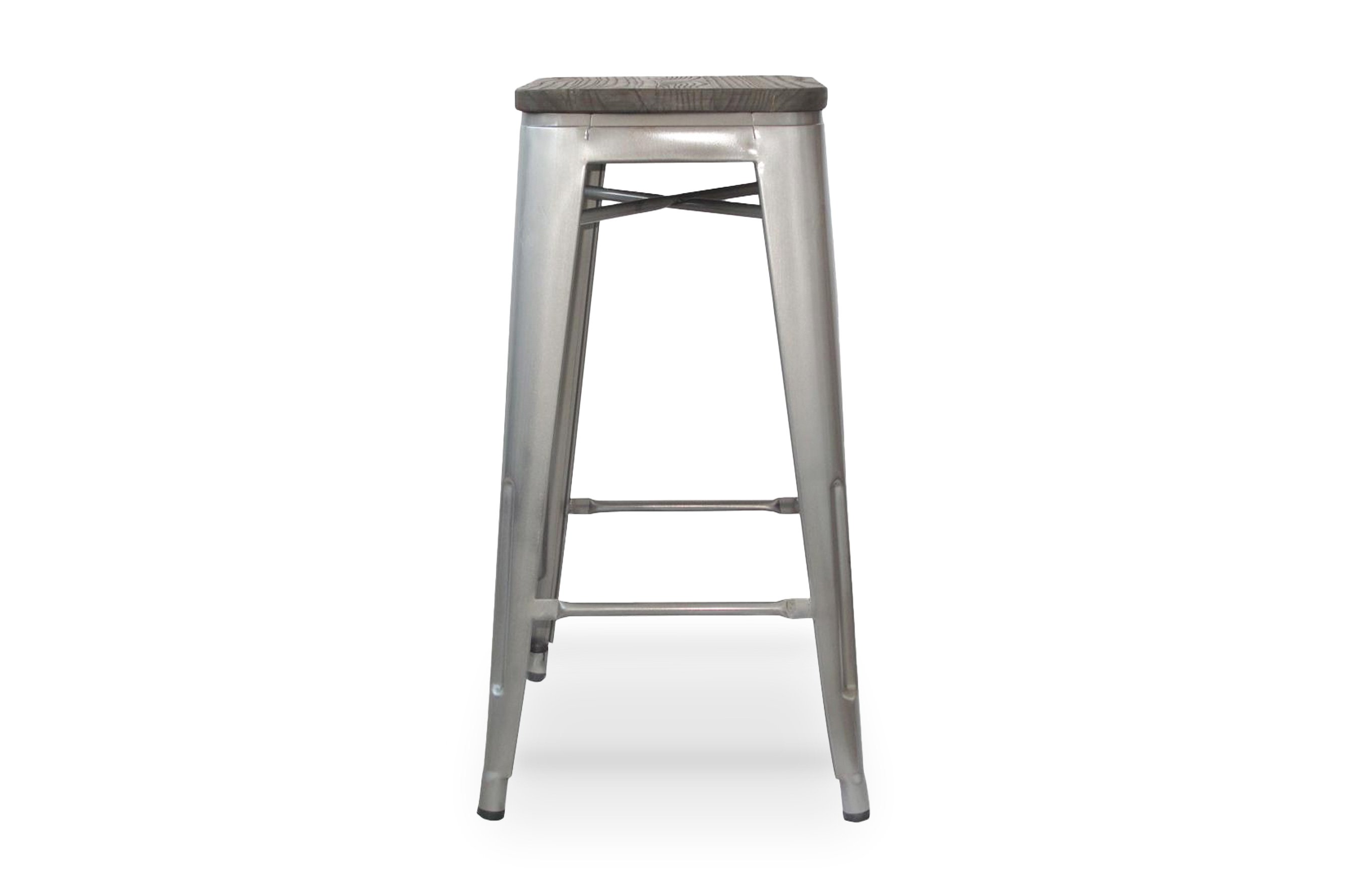Amelie Stool 75cm – Industrial/Dark Elm Wood 1
