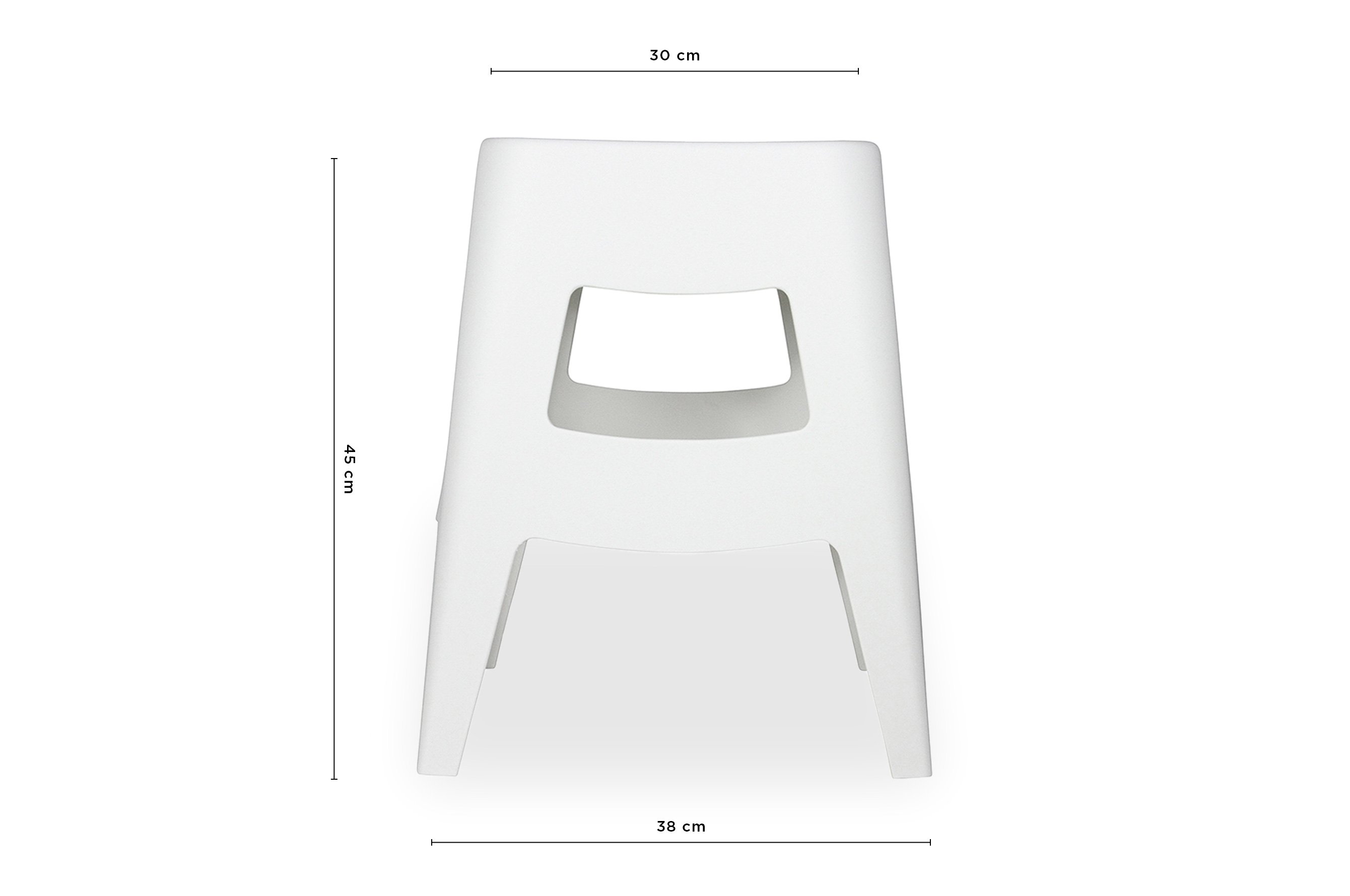 Torre Stool 45cm – White 3