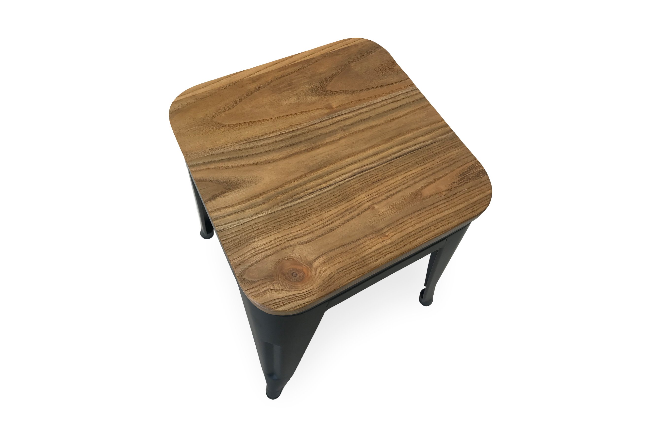 Amelie Stool 46cm – Matt Black / Natural Elm Wood 3