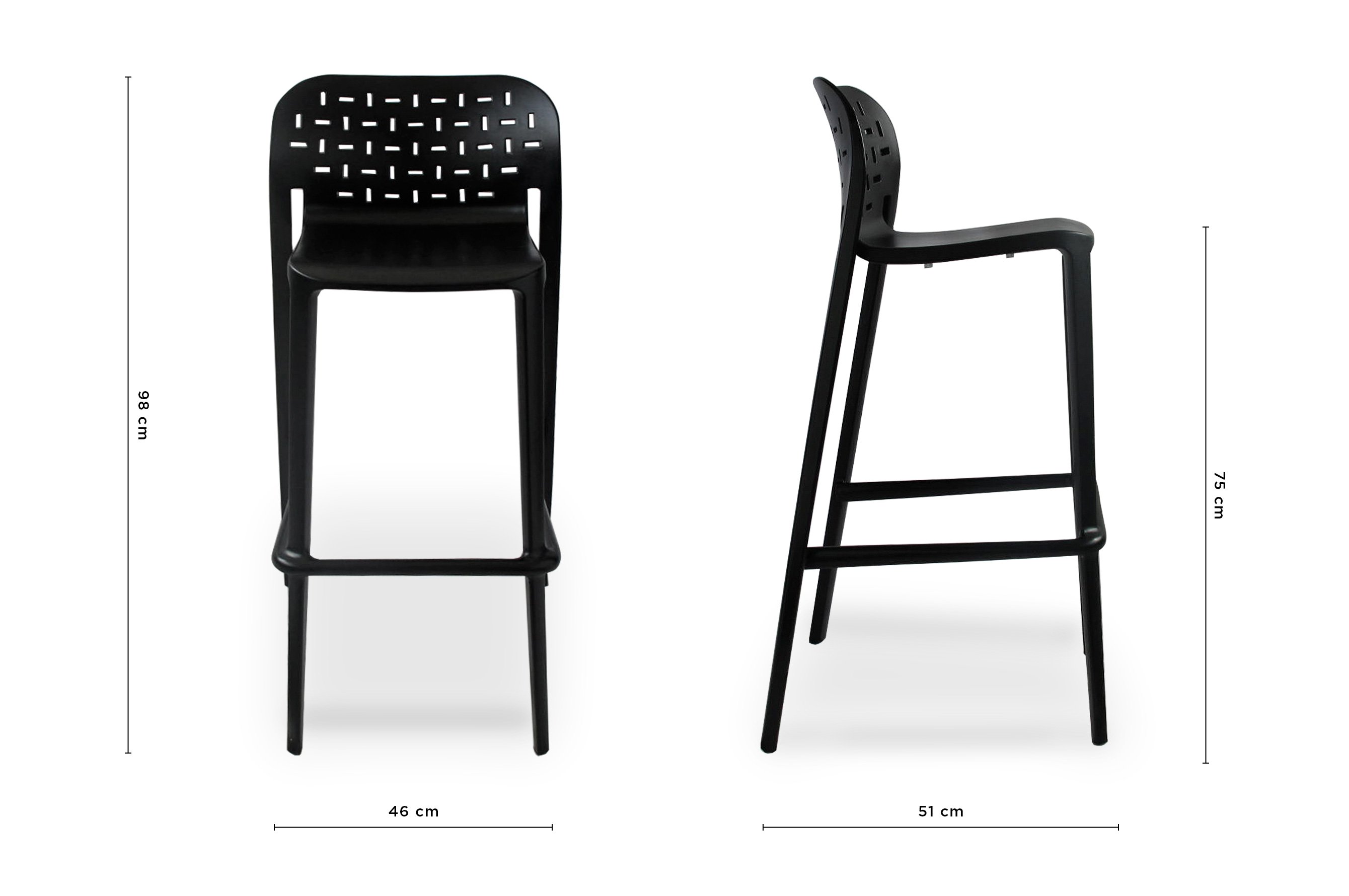 Abuso Barstool 75cm – Black 5