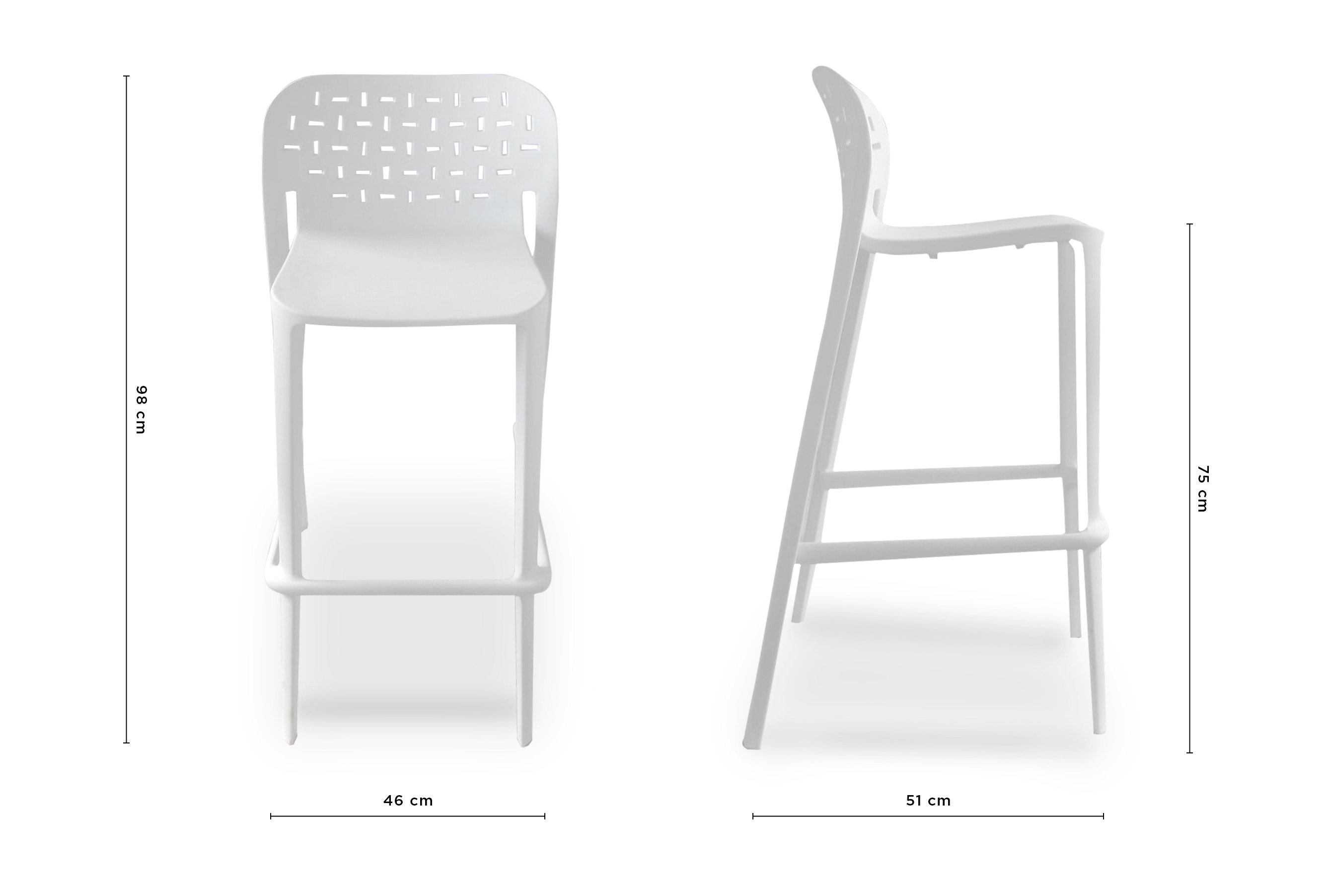 Abuso Barstool 75cm – White 5