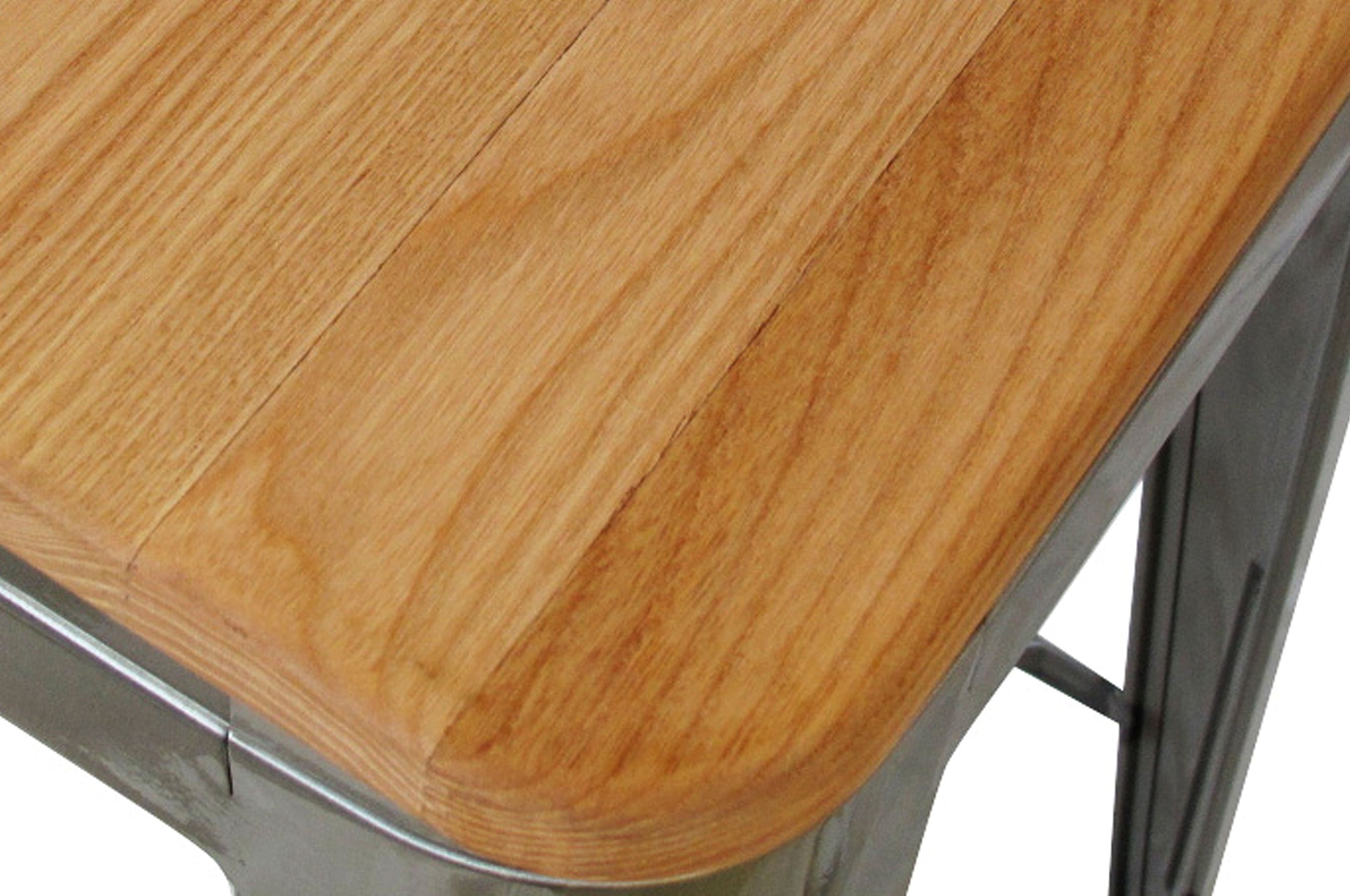 Amelie Stool 75cm – Industrial / Natural Elm Wood 3