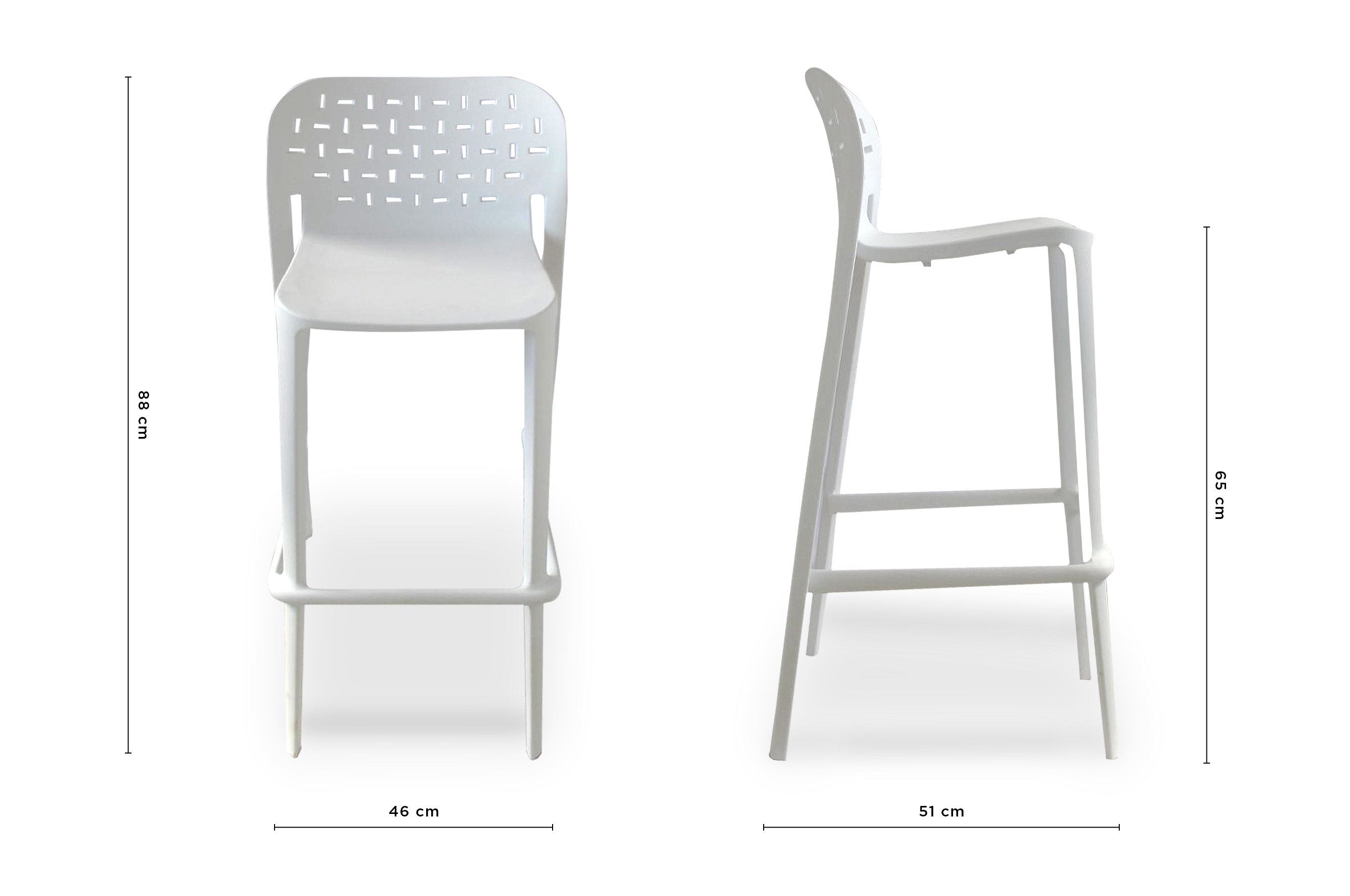 Abuso Barstool 65cm – White 4