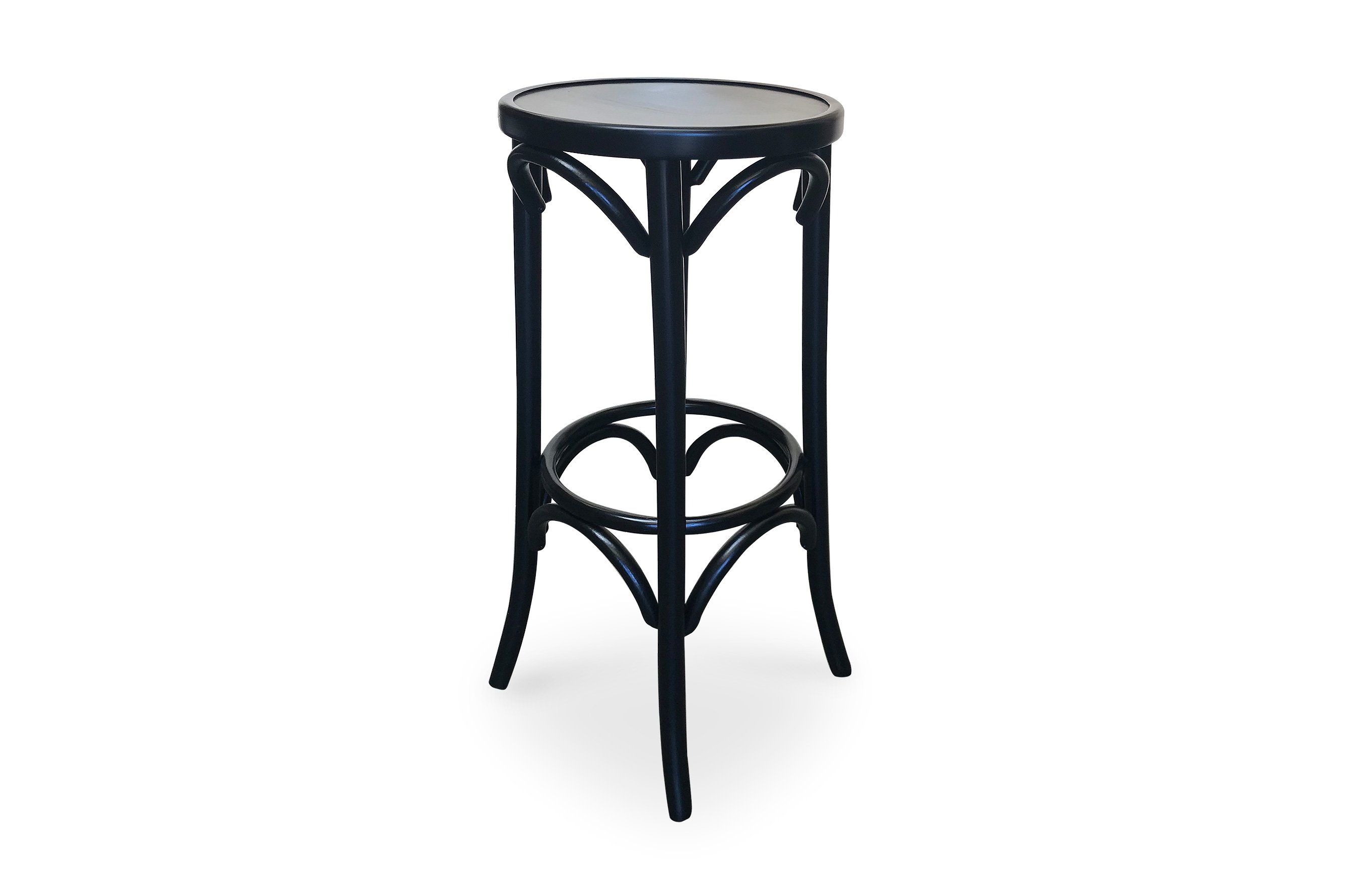 St Anton Bentwood Barstool 80cm – Black 2