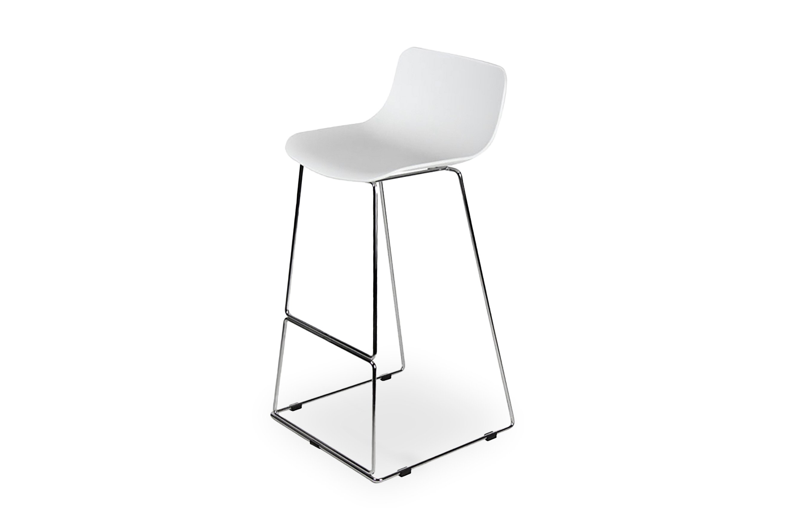 Zen Barstool 65 cm – White / Chrome 2