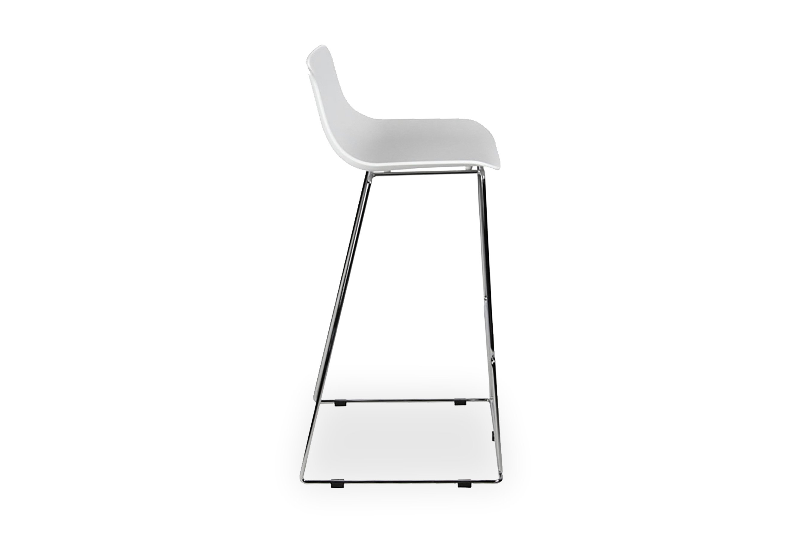 Zen Barstool 65 cm – White / Chrome 4