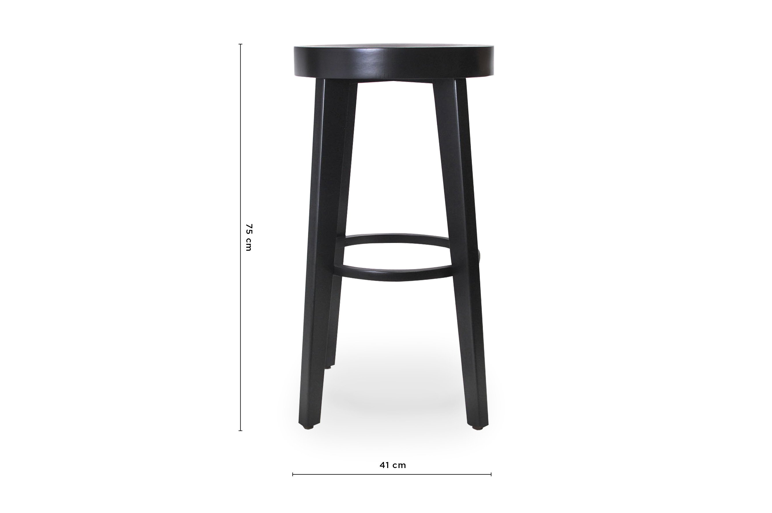 Innsbruck Bentwood Barstool 75cm – Black 5