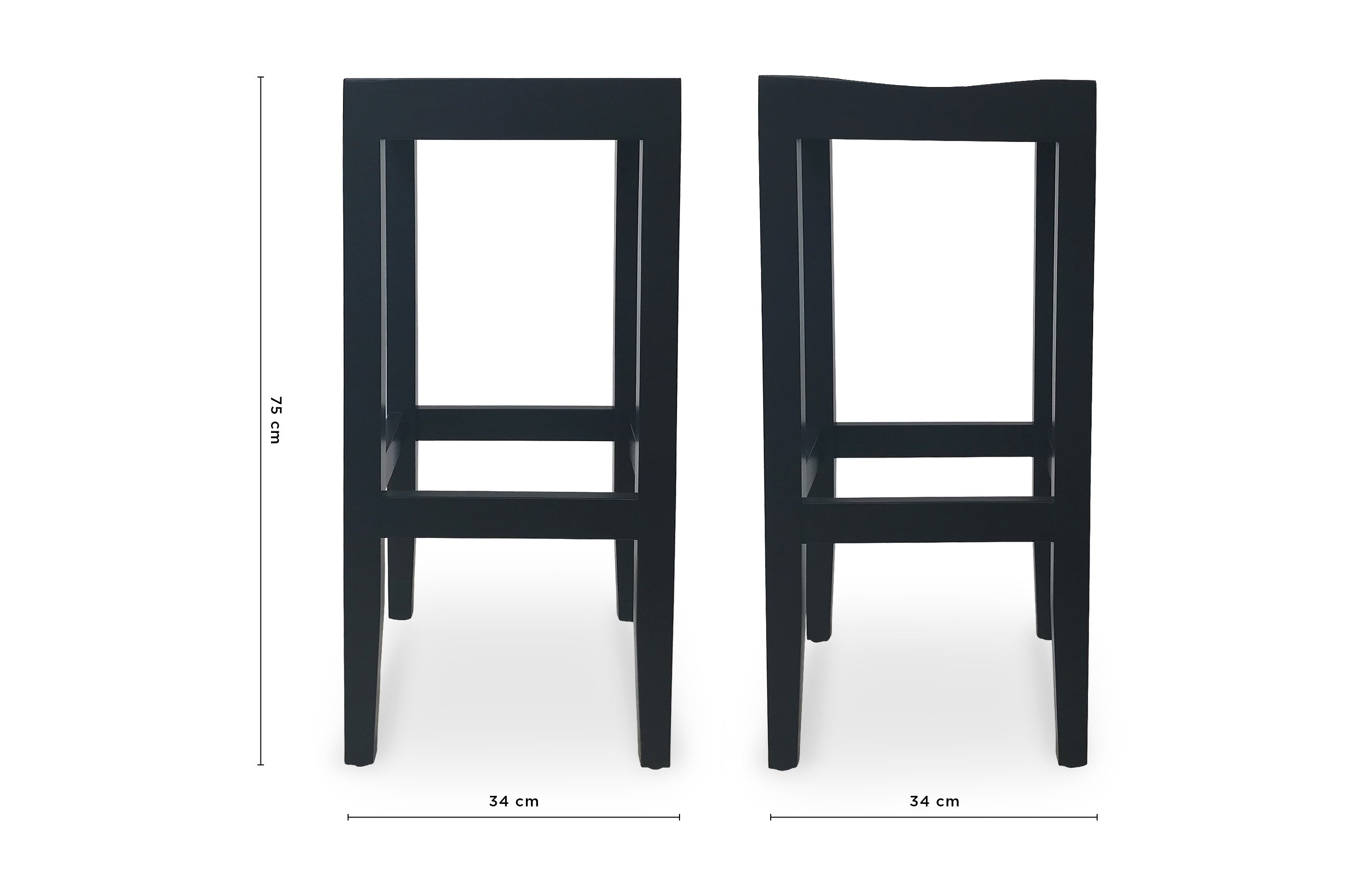 Lodz Bentwood Barstool 75cm – Black 4