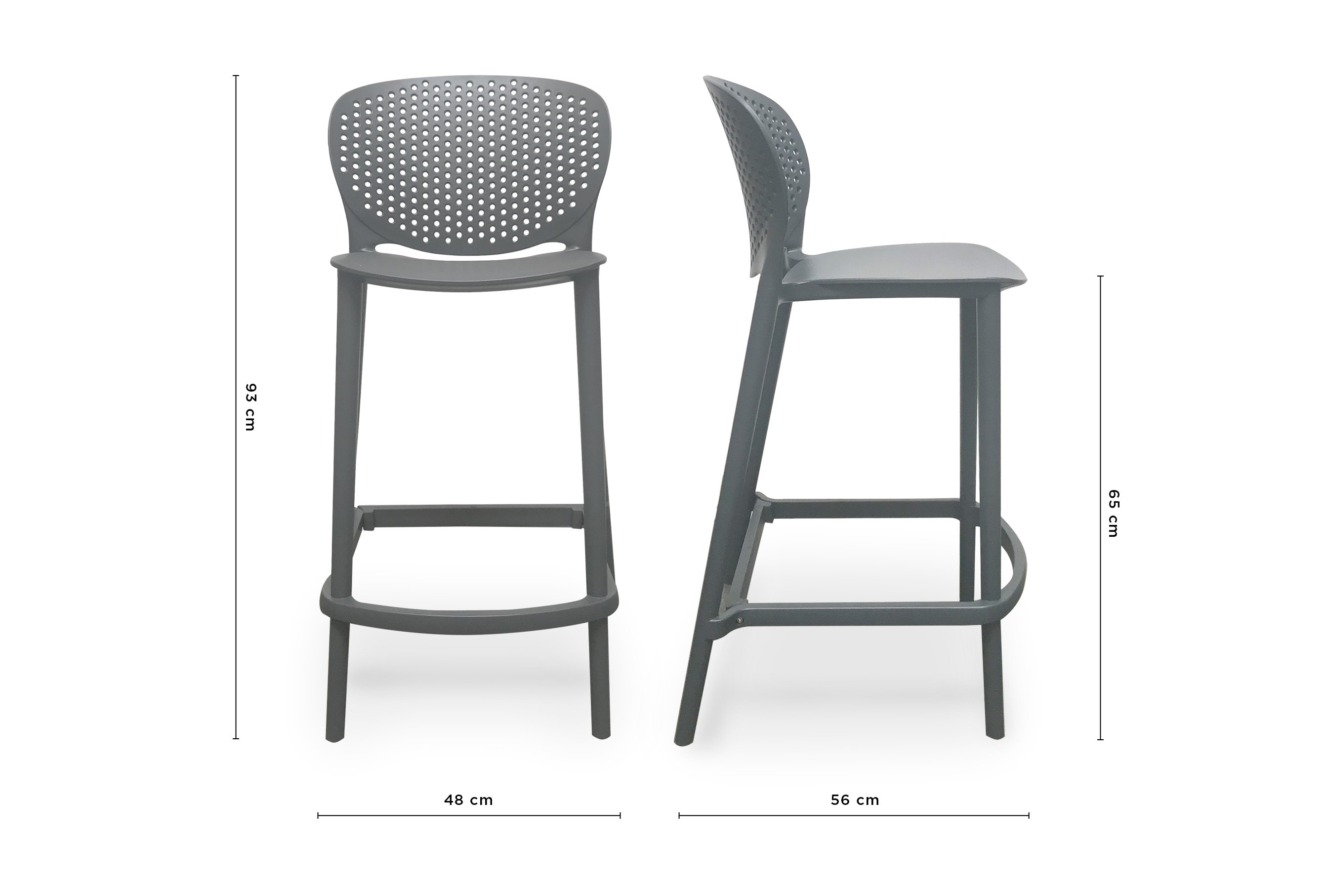Sonnet Barstool 65cm – Charcoal 5