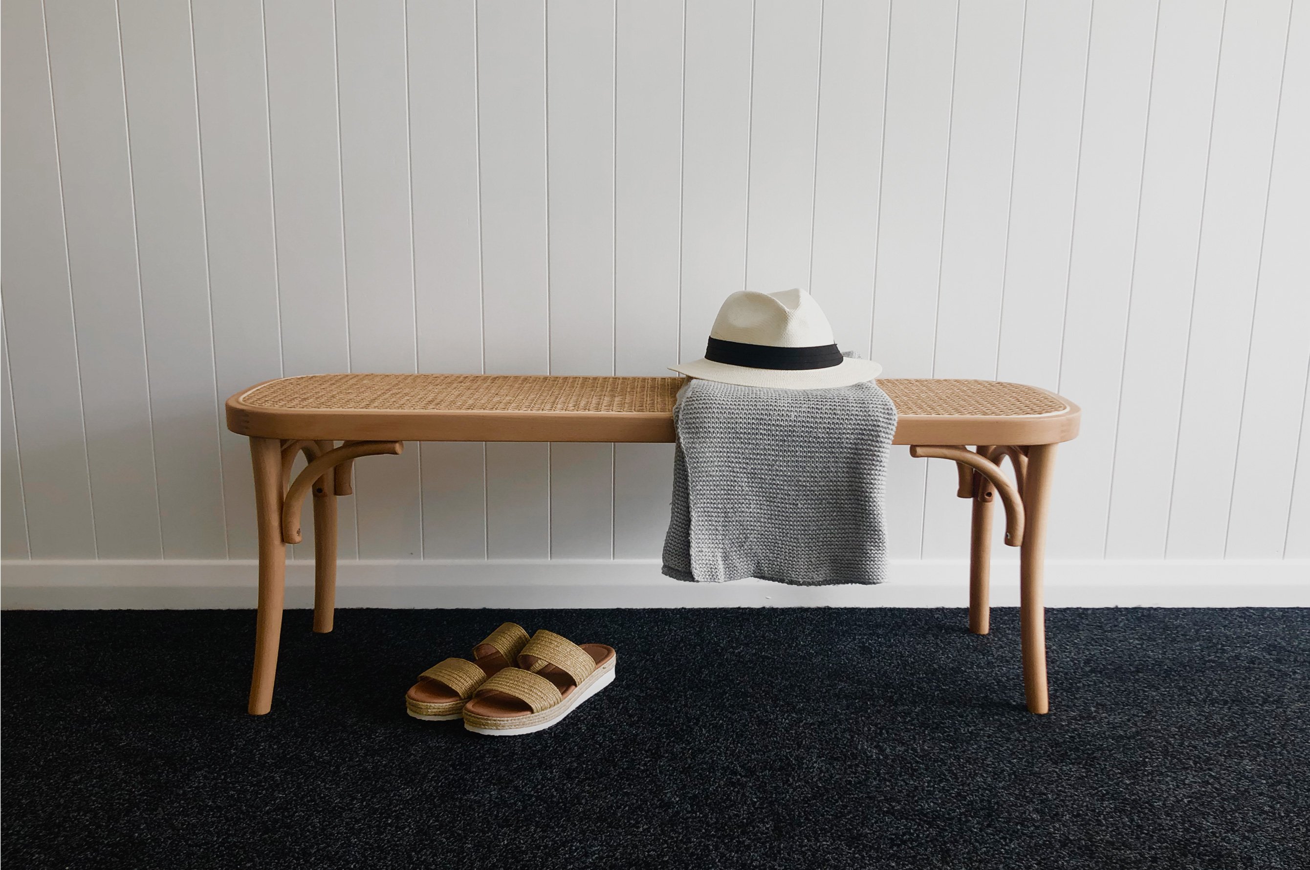 Frida Bench – Natural/Rattan 2