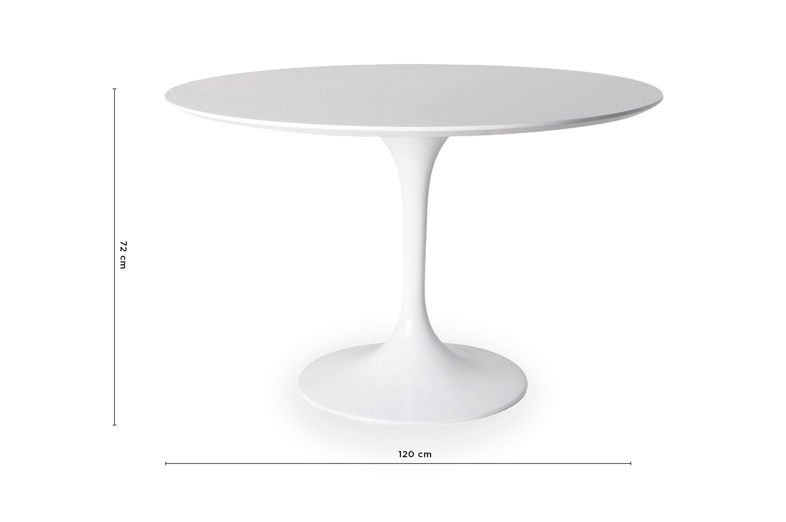 Replica Eero Saarinen Round Tulip Dining Table – White Wood 2