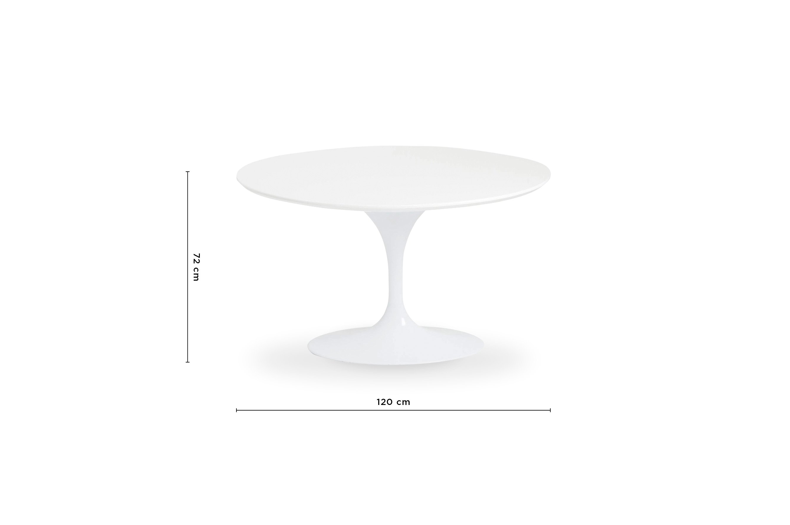 Replica Eero Saarinen Oval Tulip Dining Table – White Wood 3