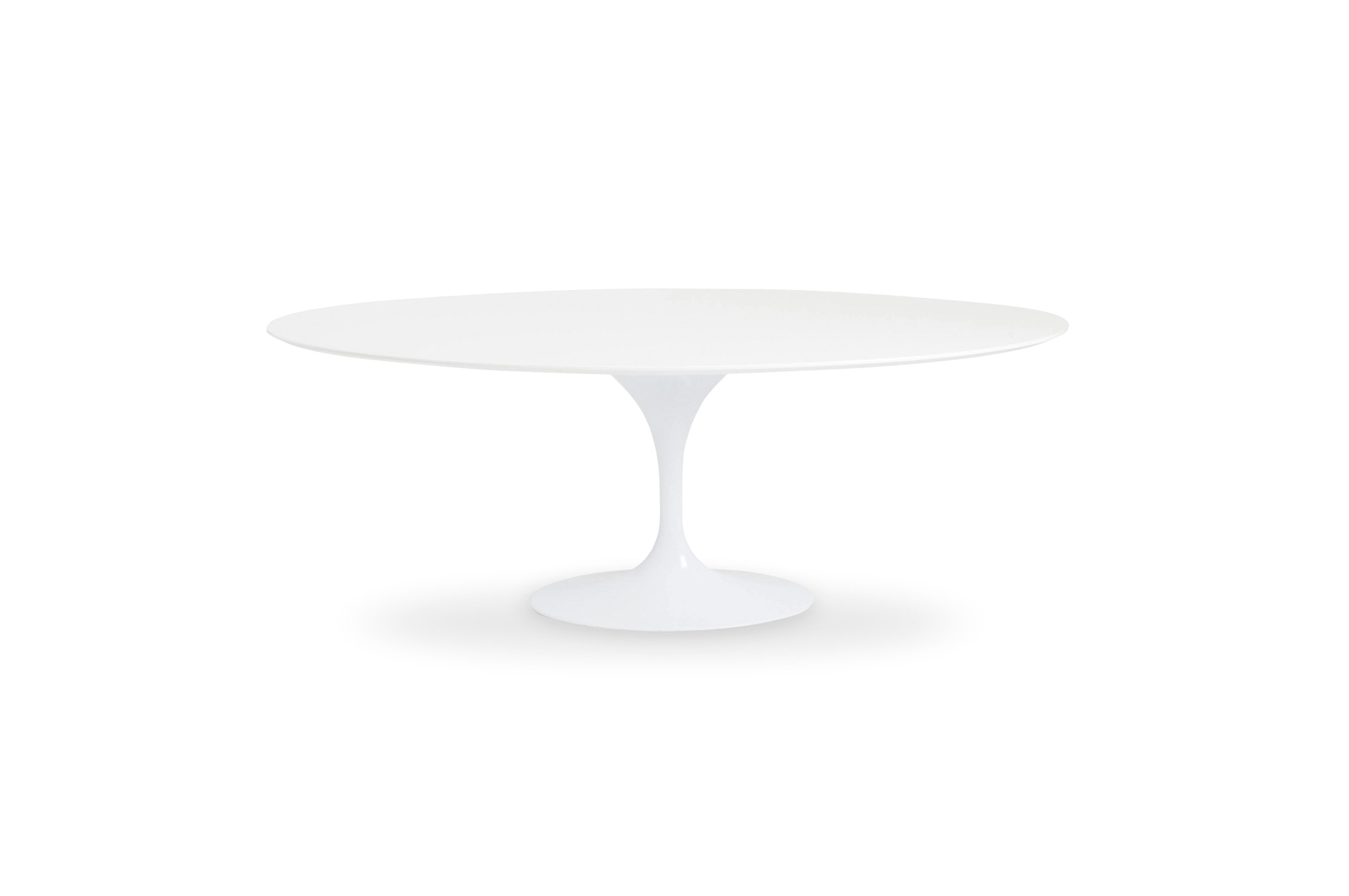 Replica Eero Saarinen Oval Tulip Dining Table – White Wood 1
