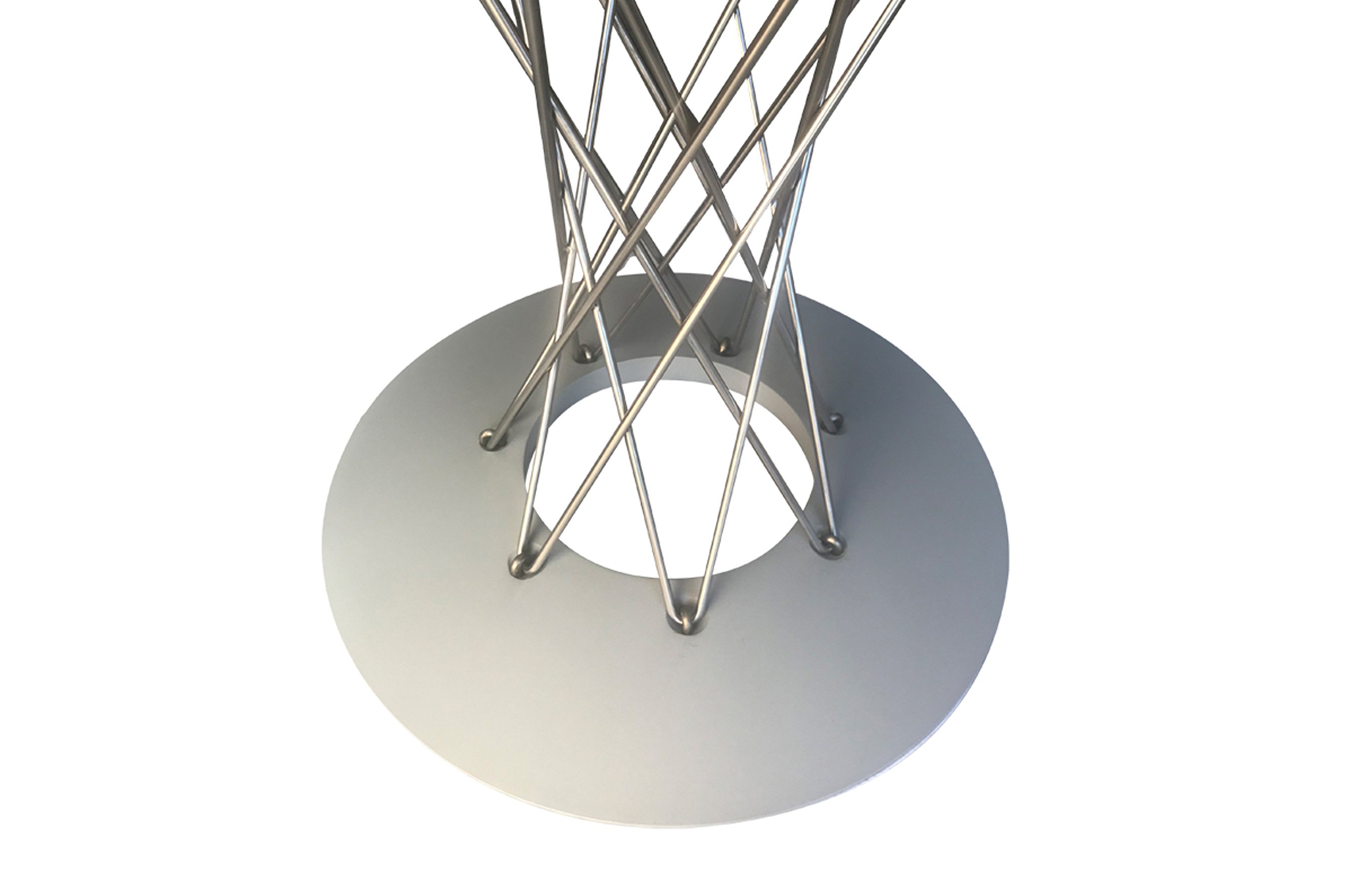 Replica Isamu Noguchi Cyclone Dining Table – White / Brushed Steel 2