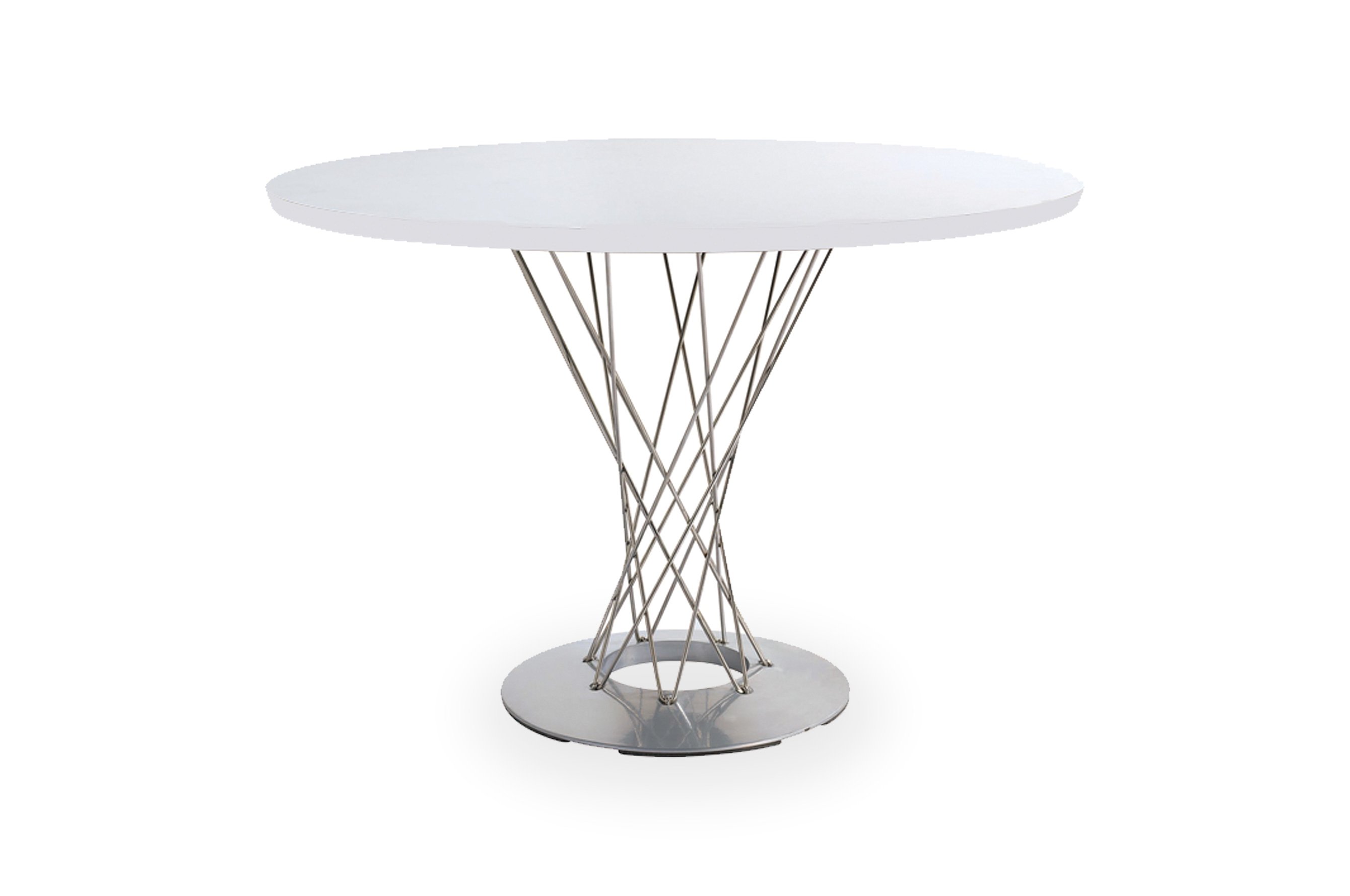 Replica Isamu Noguchi Cyclone Dining Table – White / Brushed Steel 1