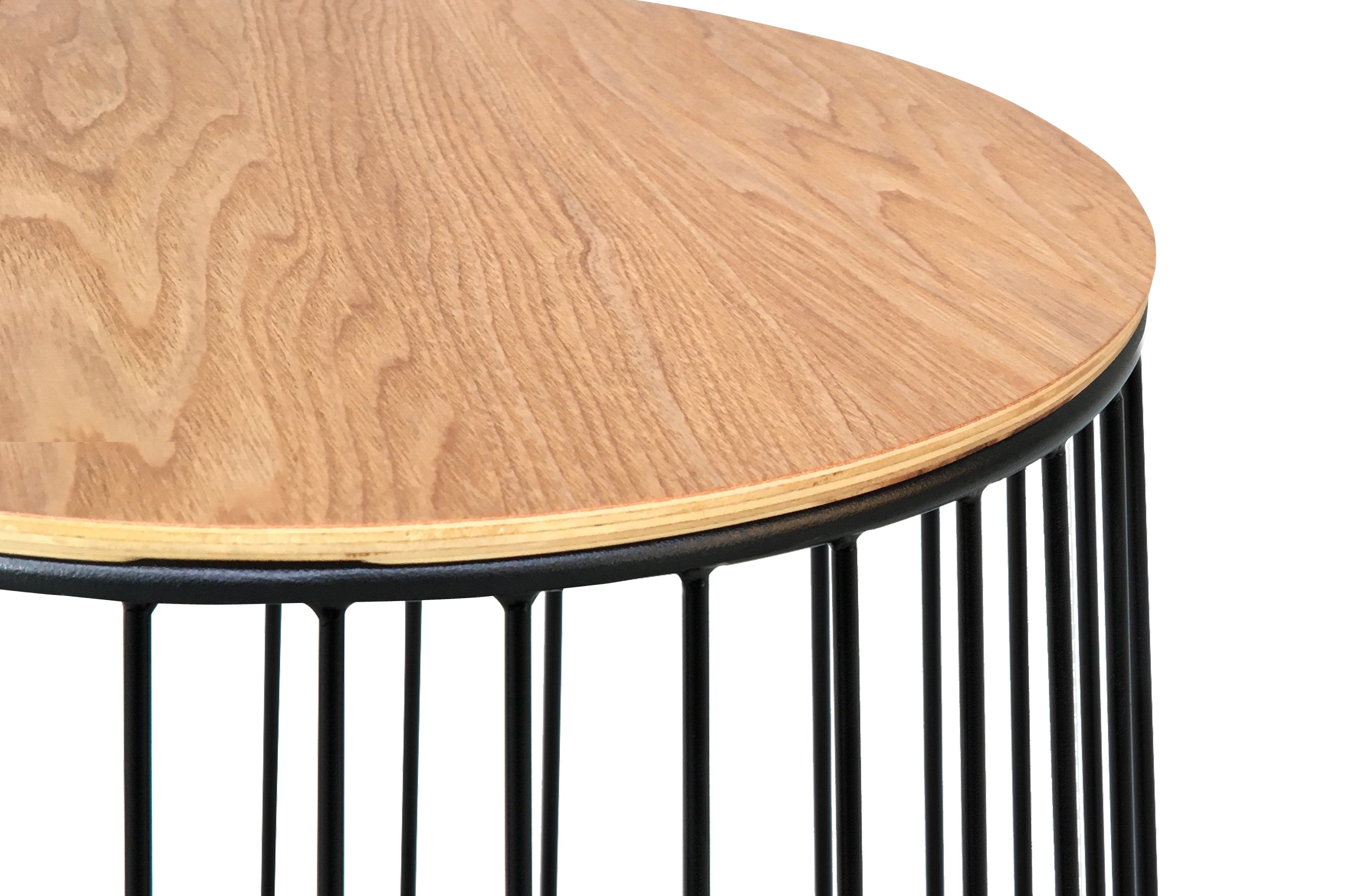 Novo Round Coffee Table Small – Black / Natural 3