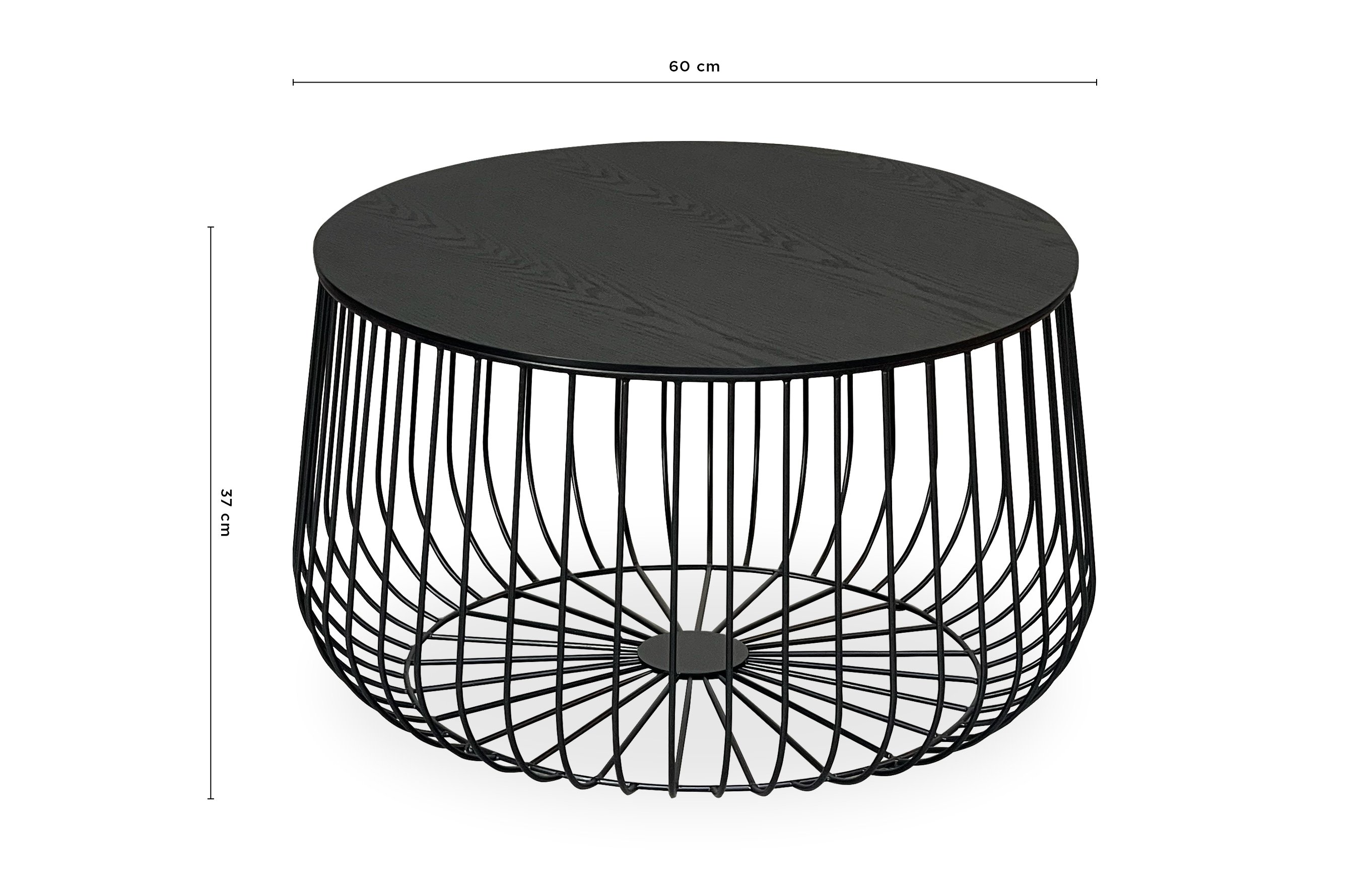 Novo Round Coffee Table Small – Black 4