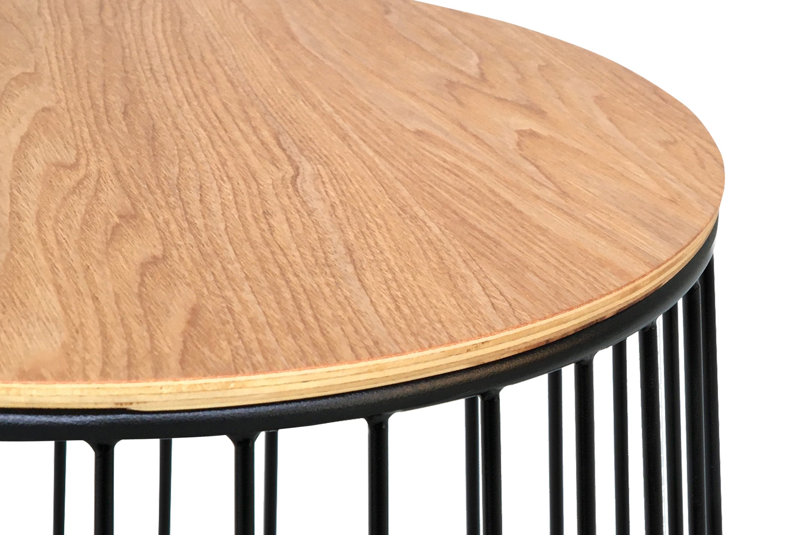 Novo Round Coffee Table Large – Black / Natural 3