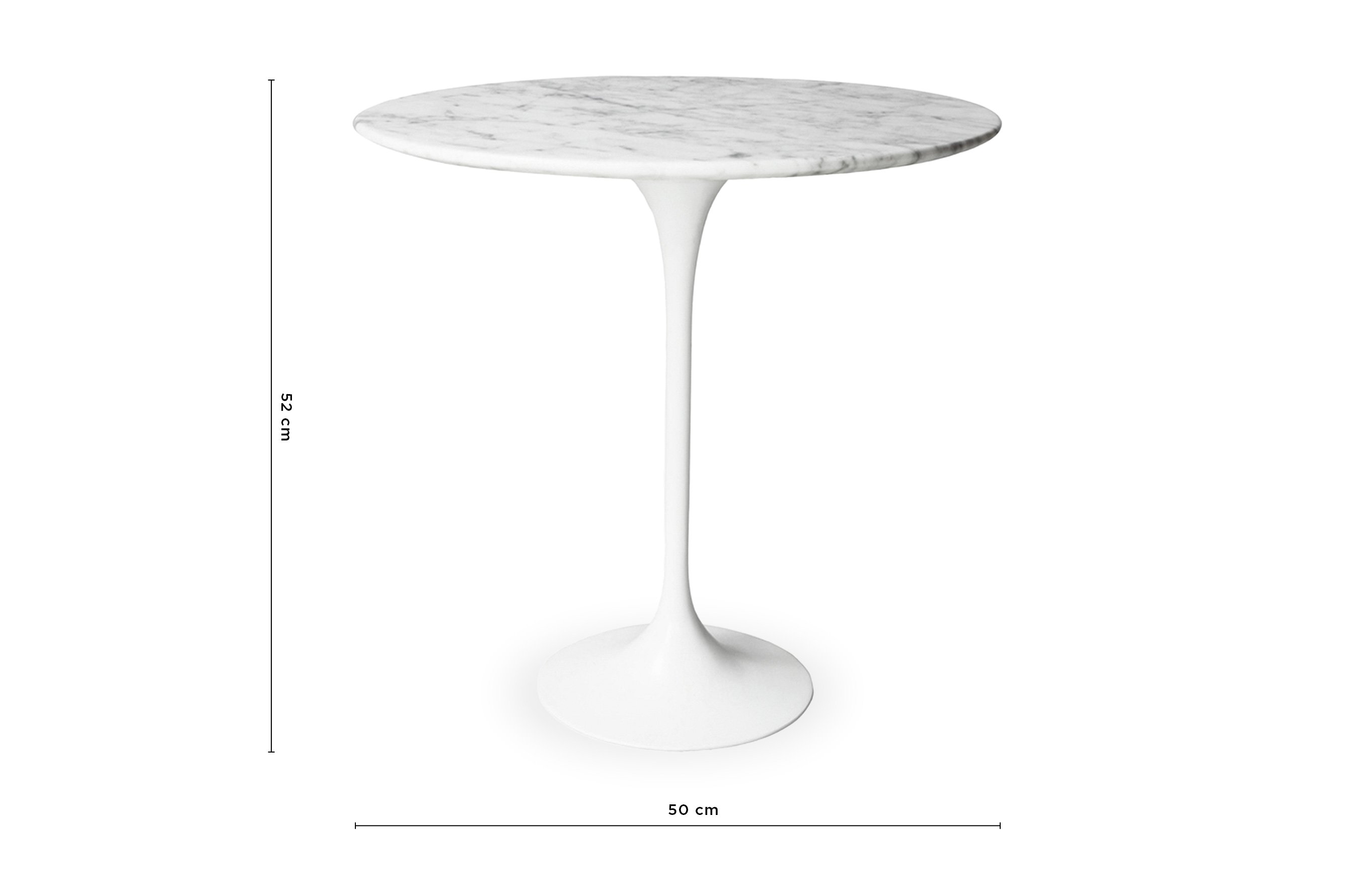 Replica Eero Saarinen Tulip Side Table – White Marble 5