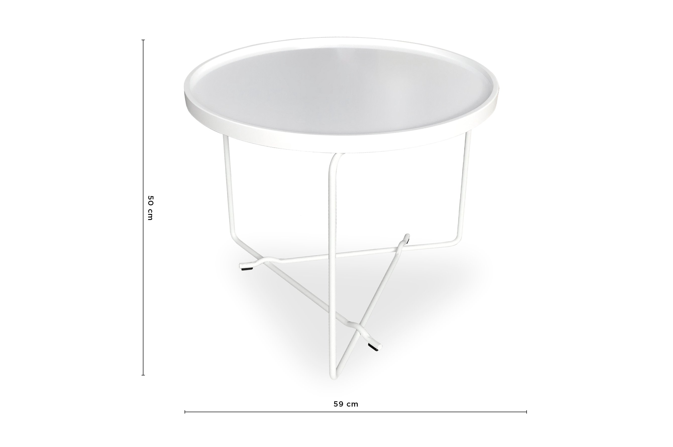 Rod Side Table – White 3