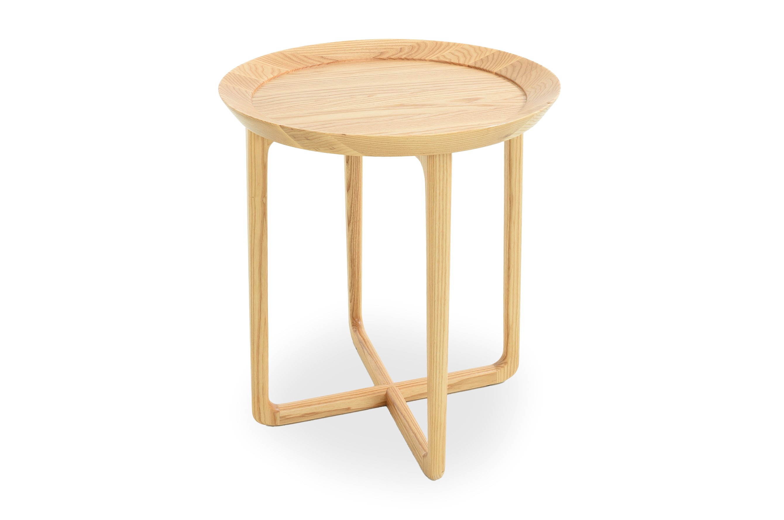 Nuru Round Side Table – Natural / Ash 2